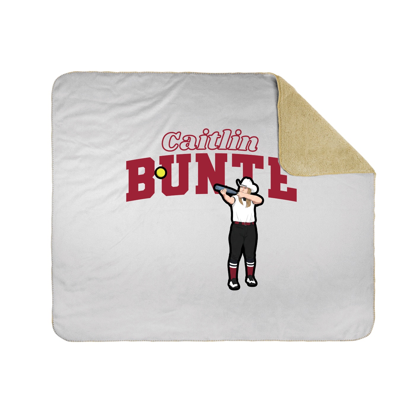 Throw Blanket — Name Arch in White