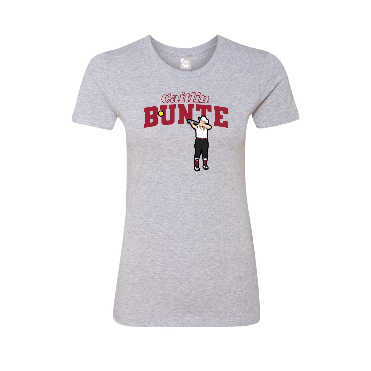 Womens Tee — Name Arch in Grey