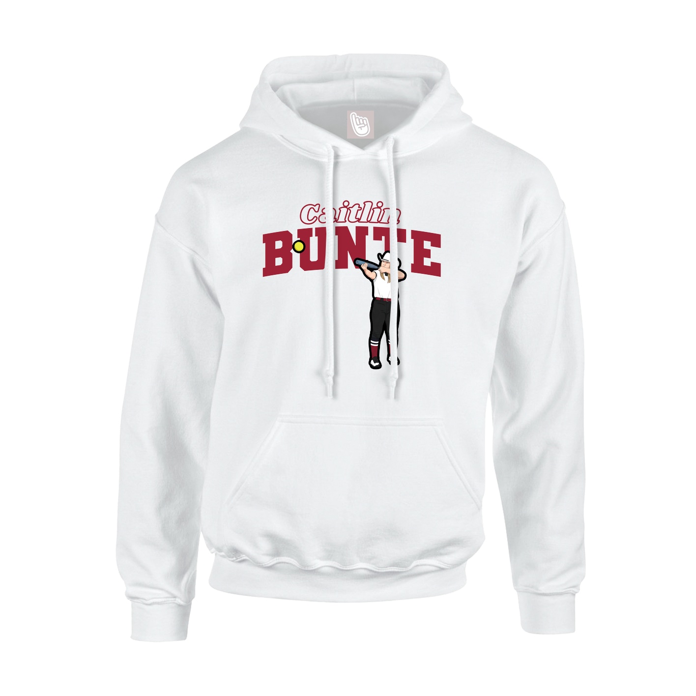 Hoodie — Name Arch in White