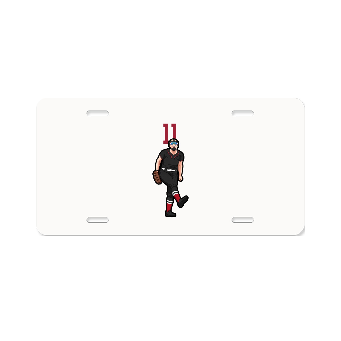 License Plate — Number Top in Classic