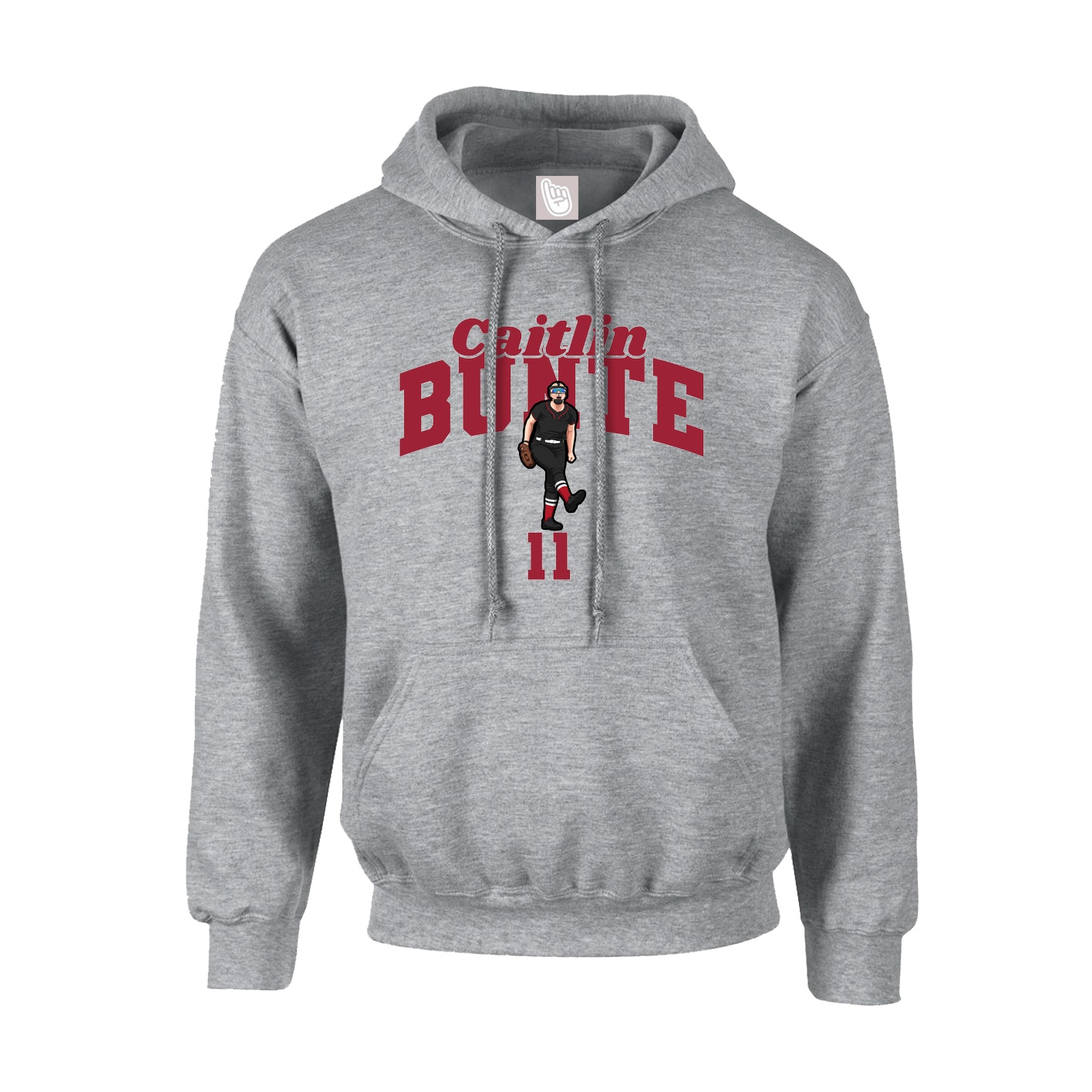 Youth Hoodie — Signature Arch in Grey
