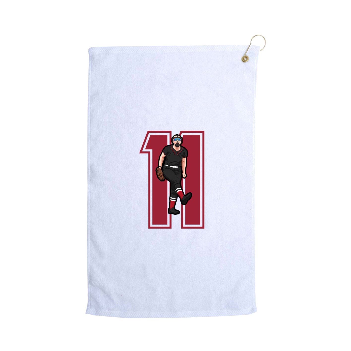 Golf Towel — Number in White
