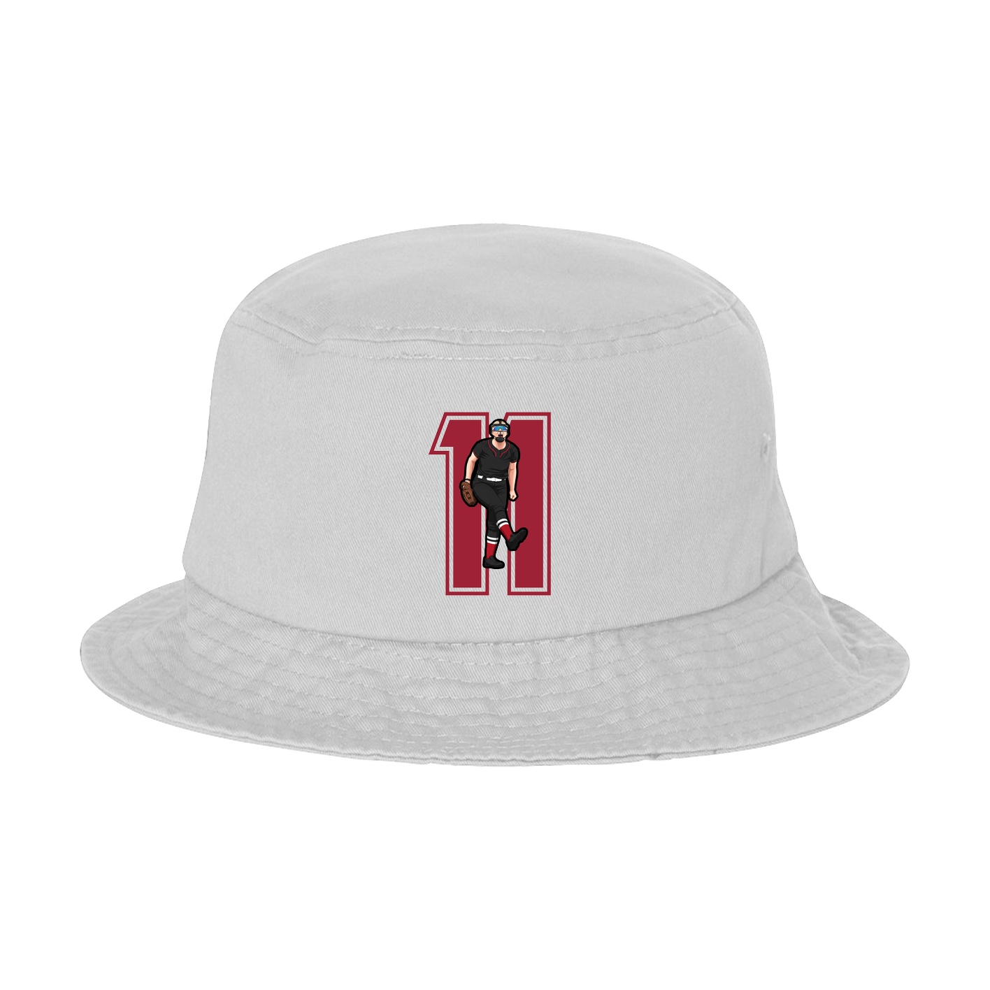 Bucket Cap — Number in White