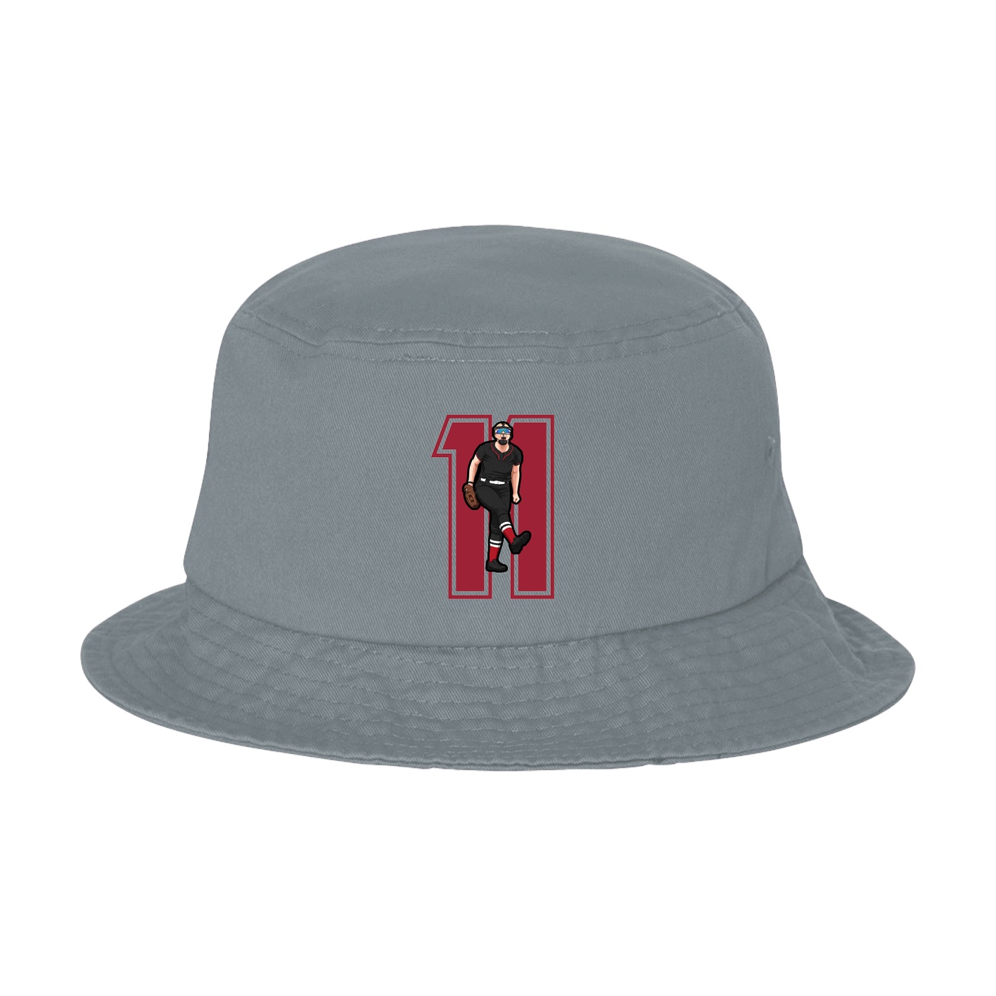 Bucket Cap — Number in Grey