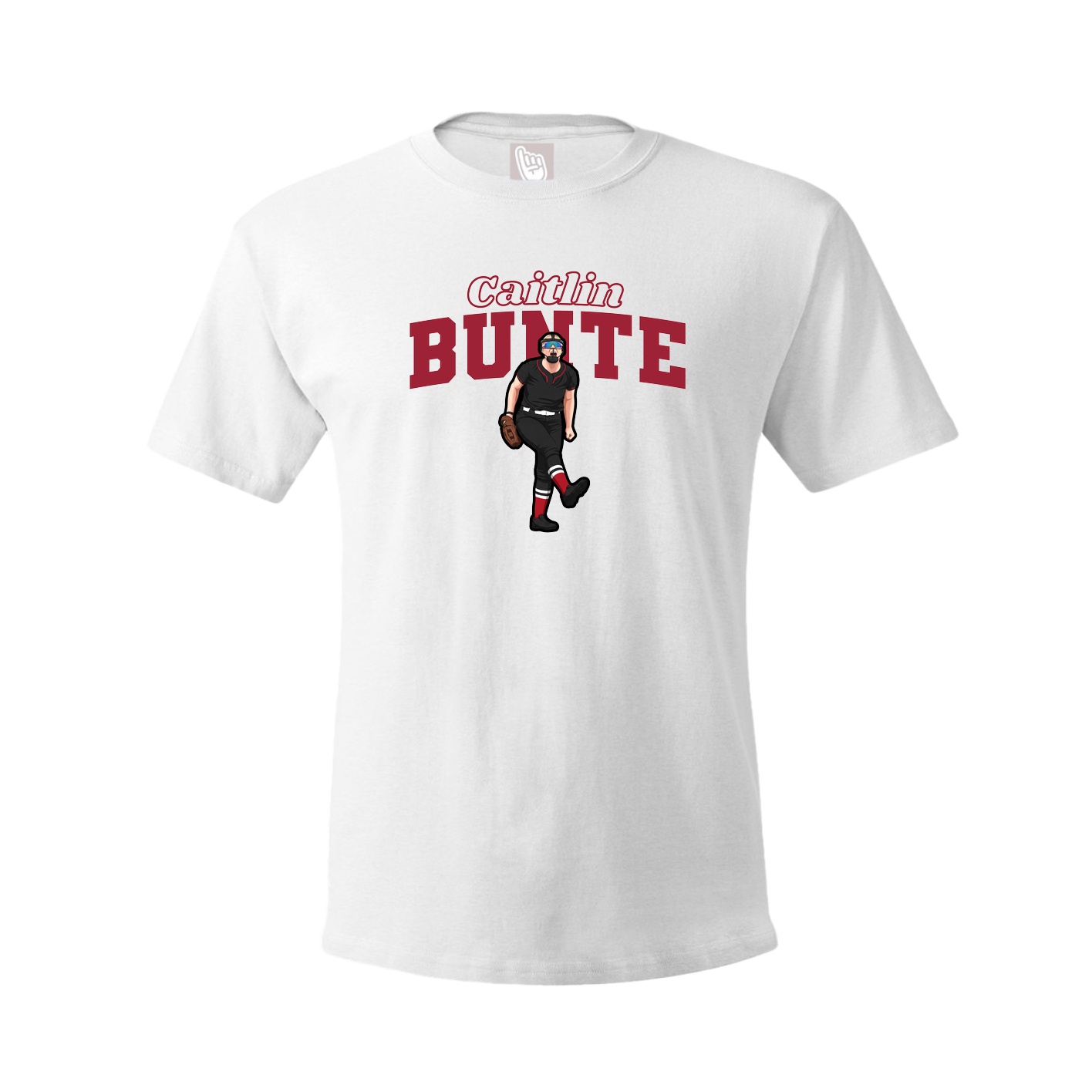 Youth Tee — Name Arch in White