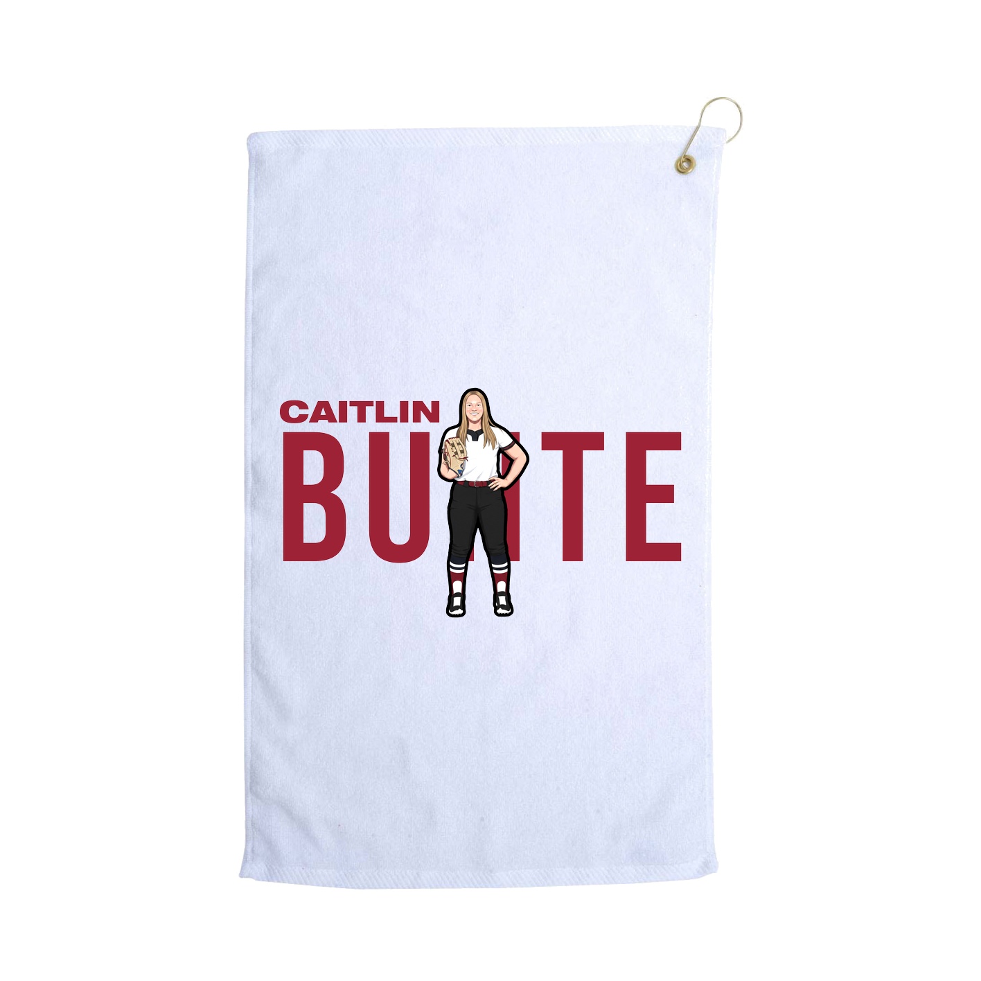 Golf Towel — Player Name in White