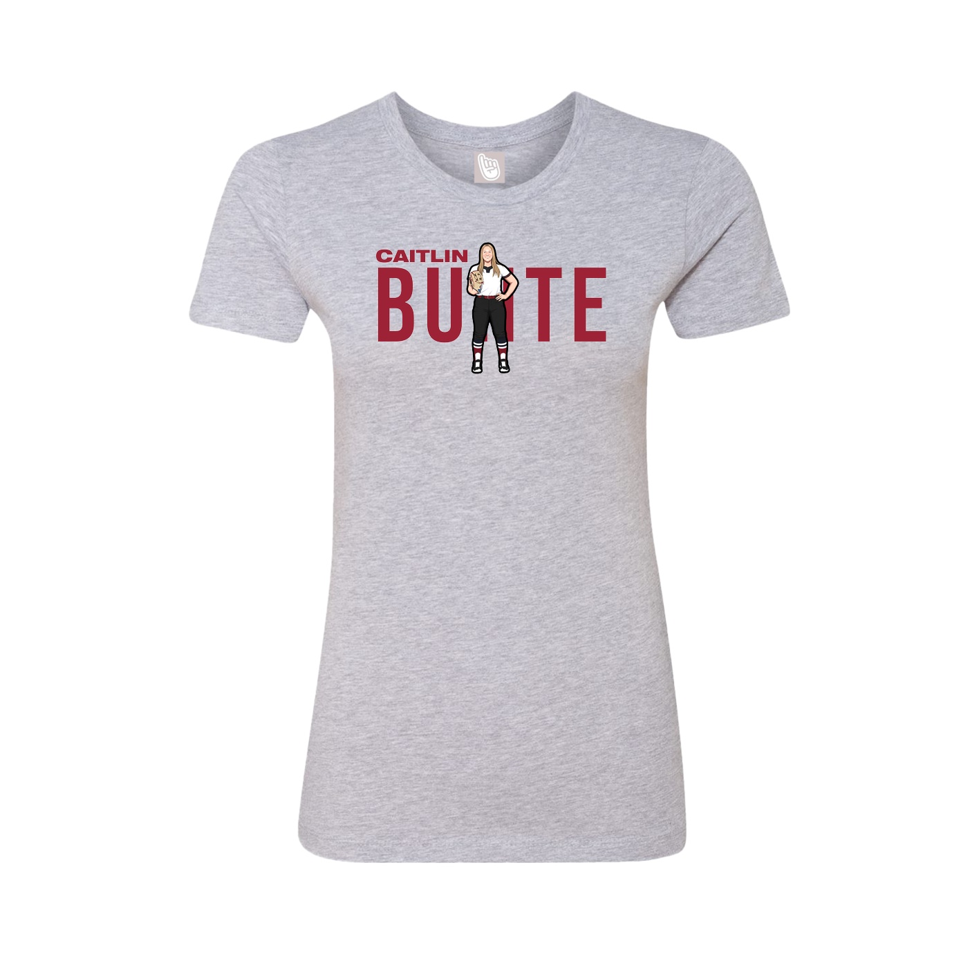Womens Tee — Player Name in Grey