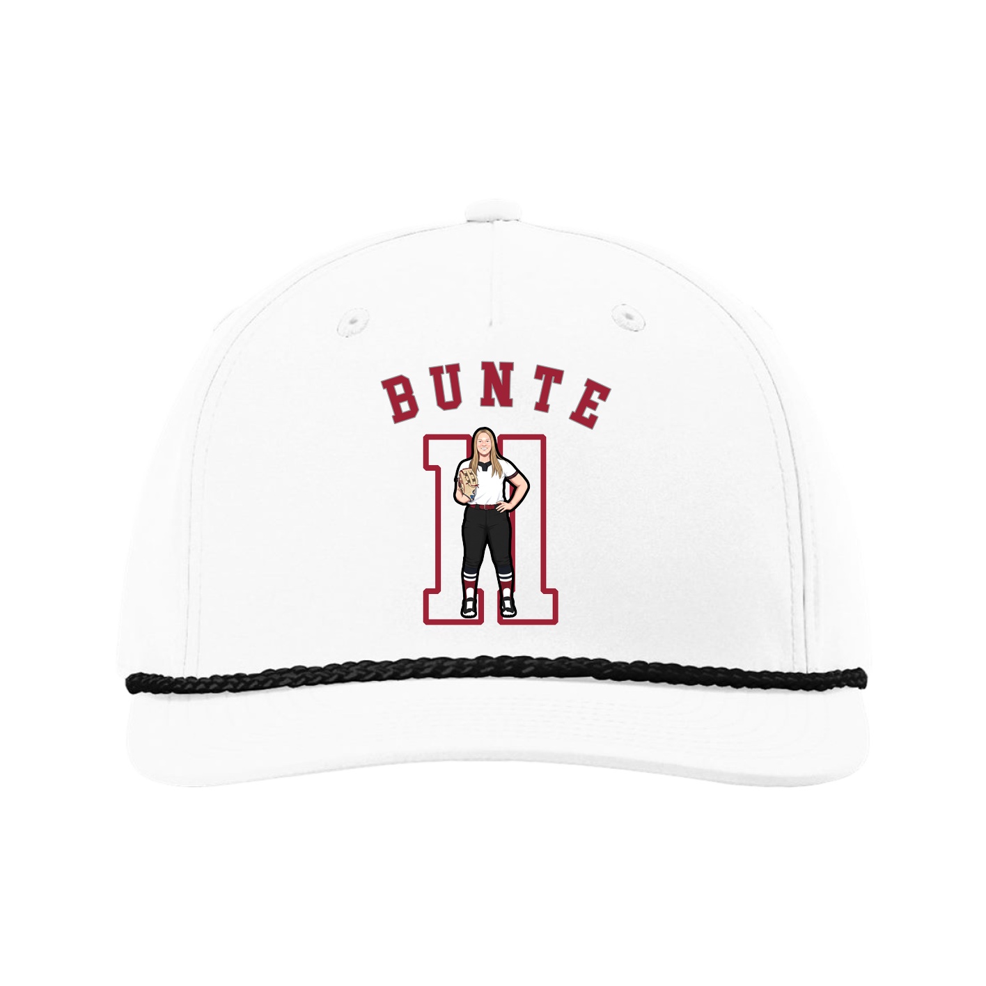 Five-Panel Classic Rope Cap — Shirsey Arch in White