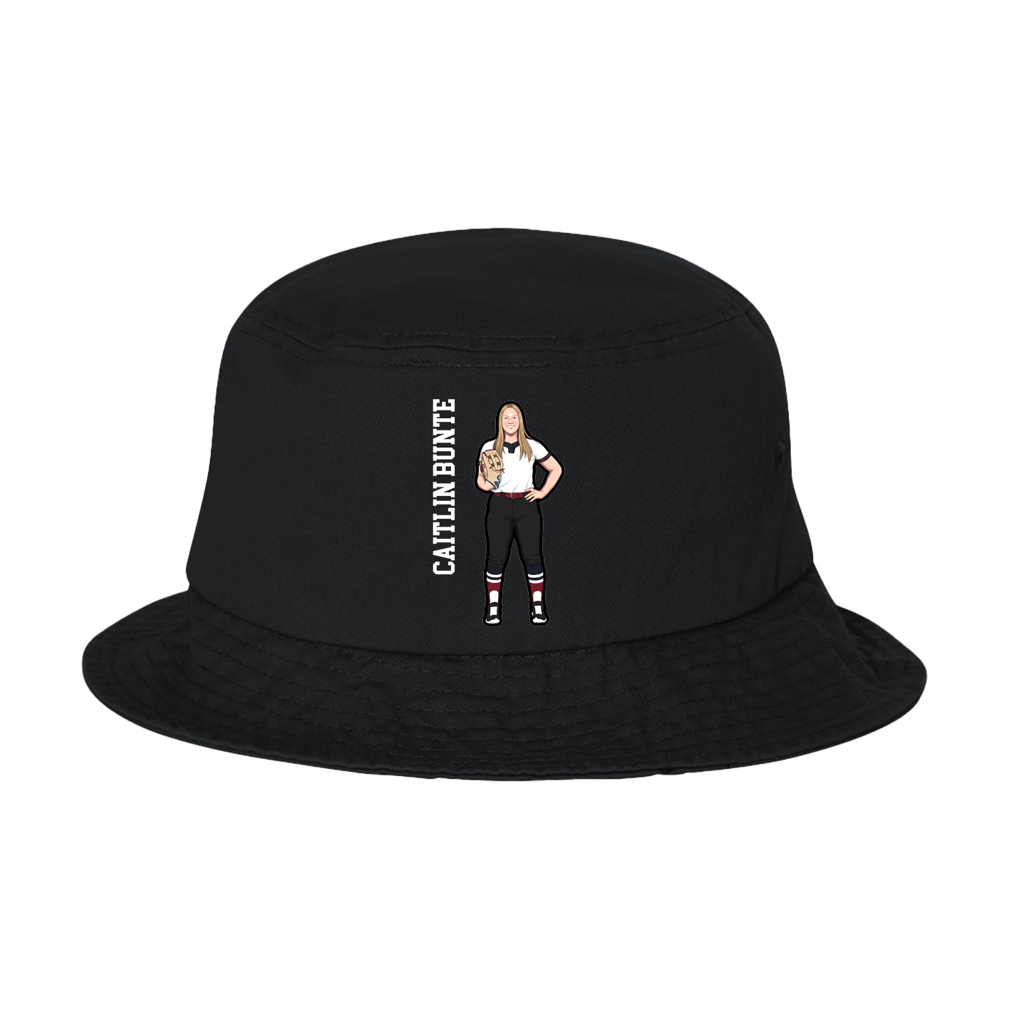 Bucket Cap — Name Vertical in Black