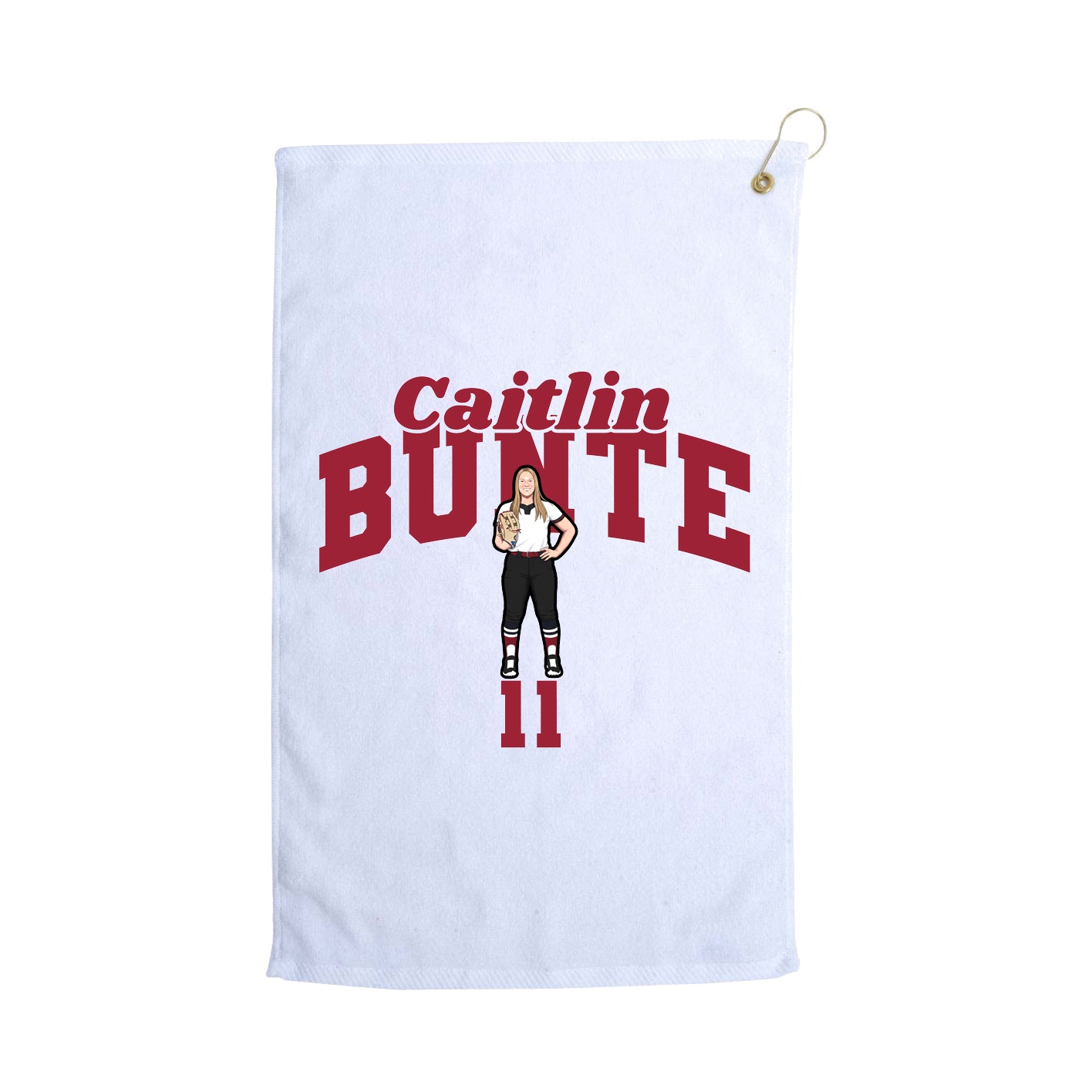Golf Towel — Signature Arch in White