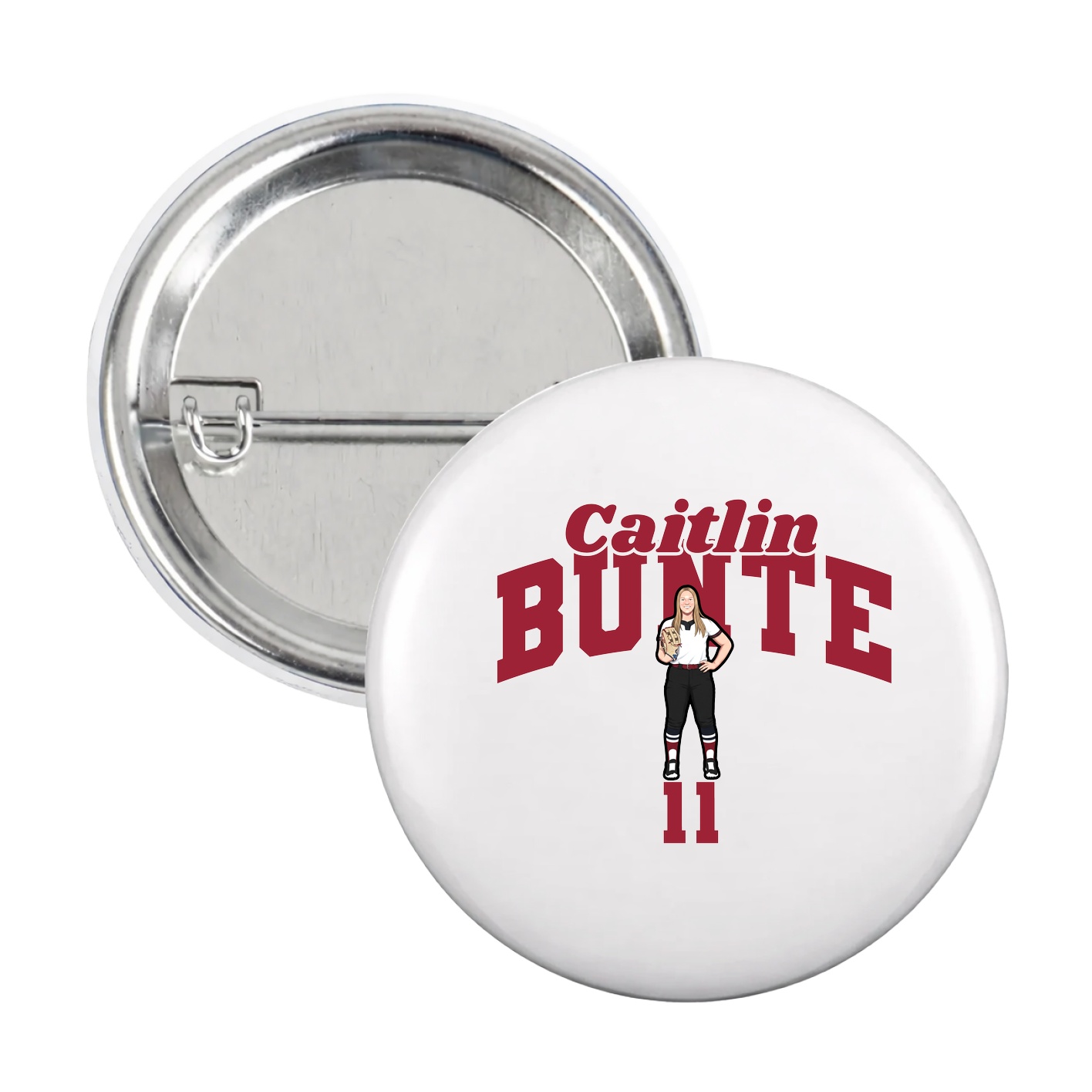 Game Day Button — Signature Arch in White