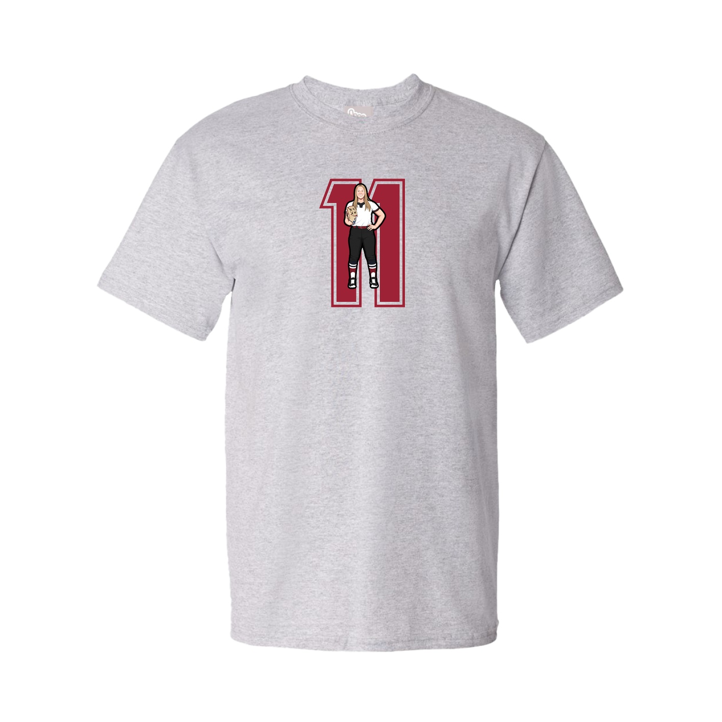 Youth Tee — Number in Grey