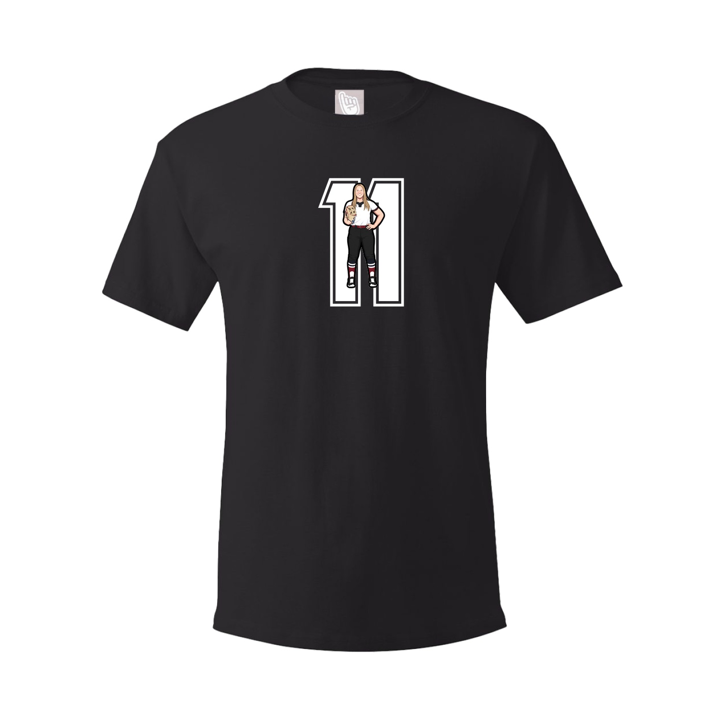 Youth Tee — Number in Black