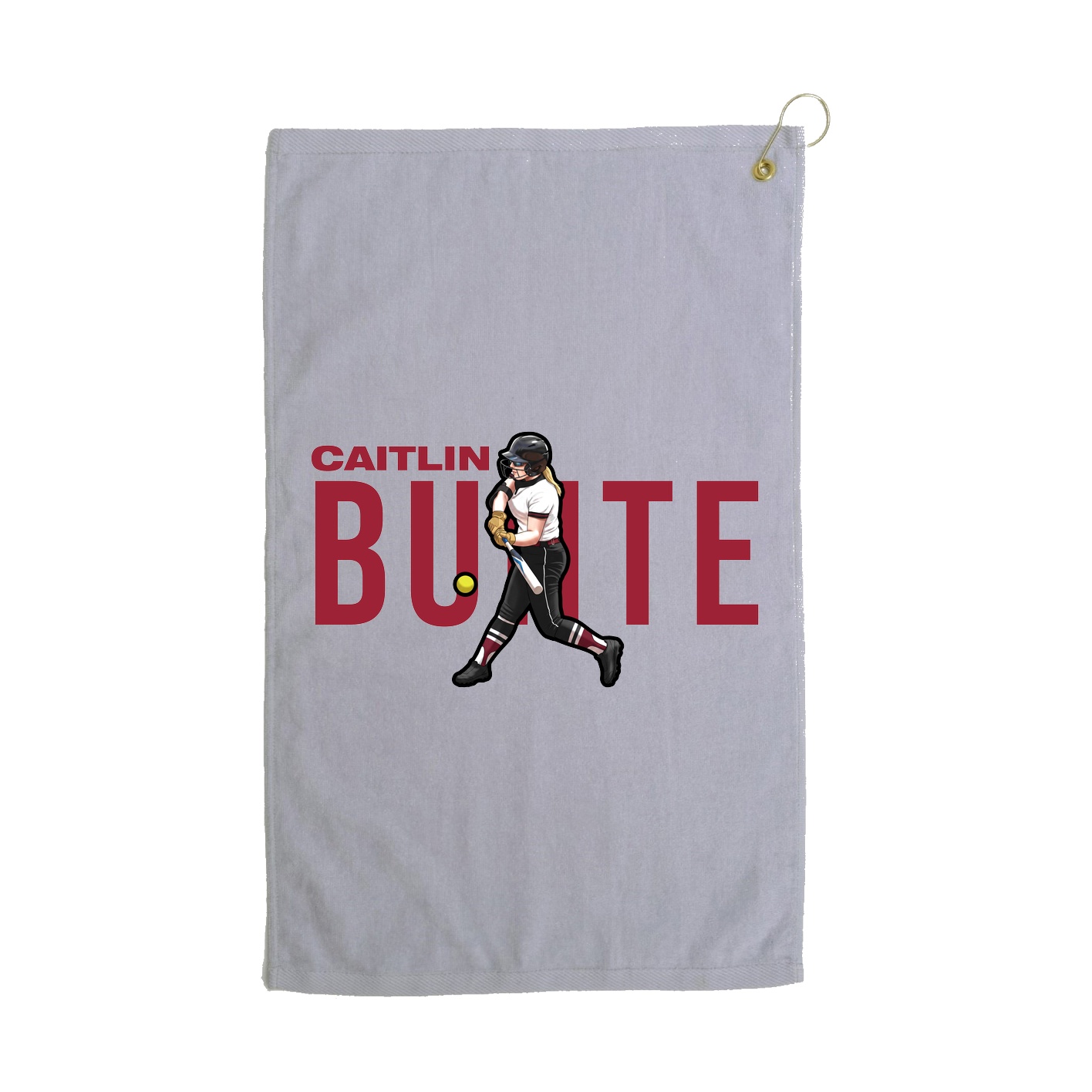 Golf Towel — Player Name in Grey