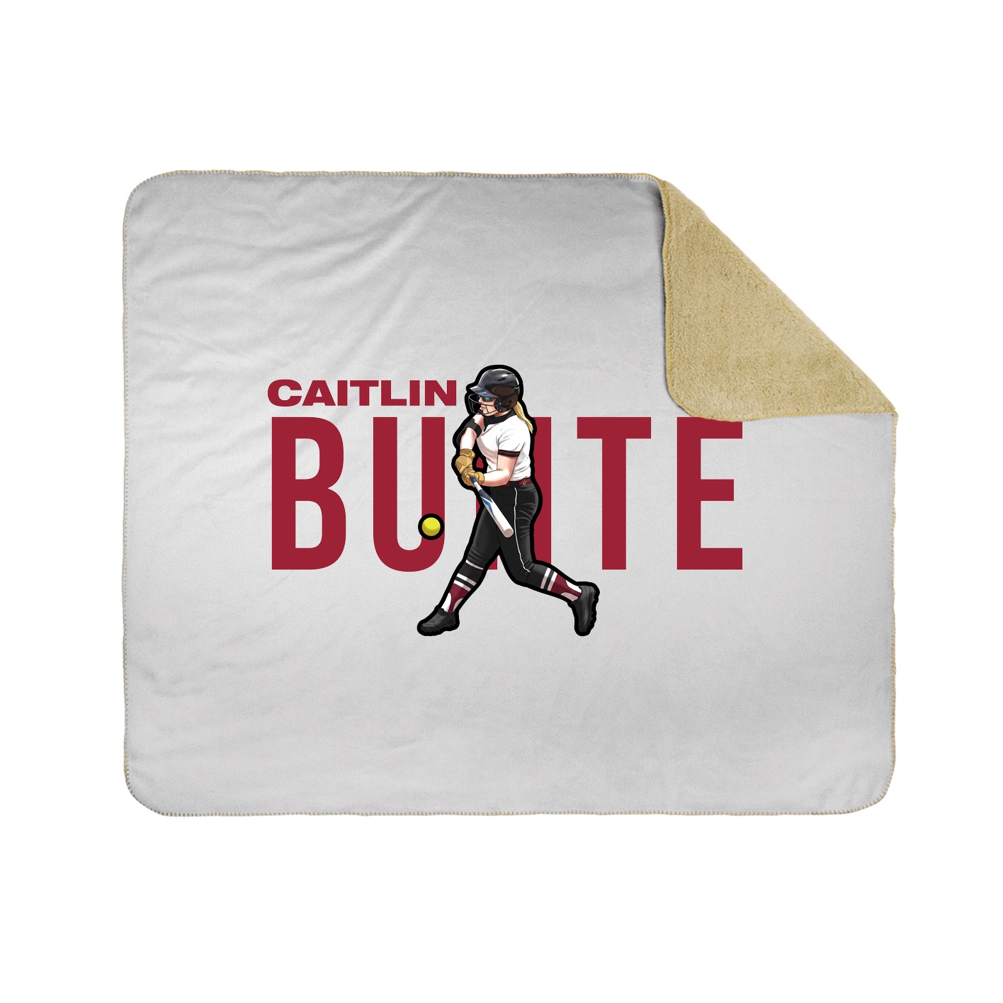 Throw Blanket — Player Name in White