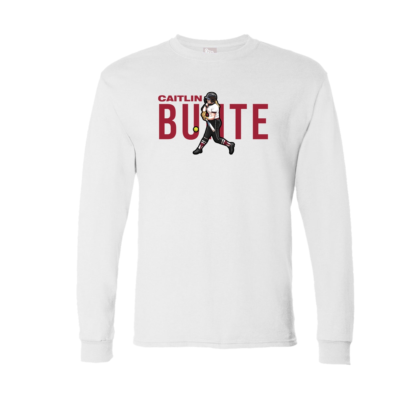 Long Sleeve Tee — Player Name in White