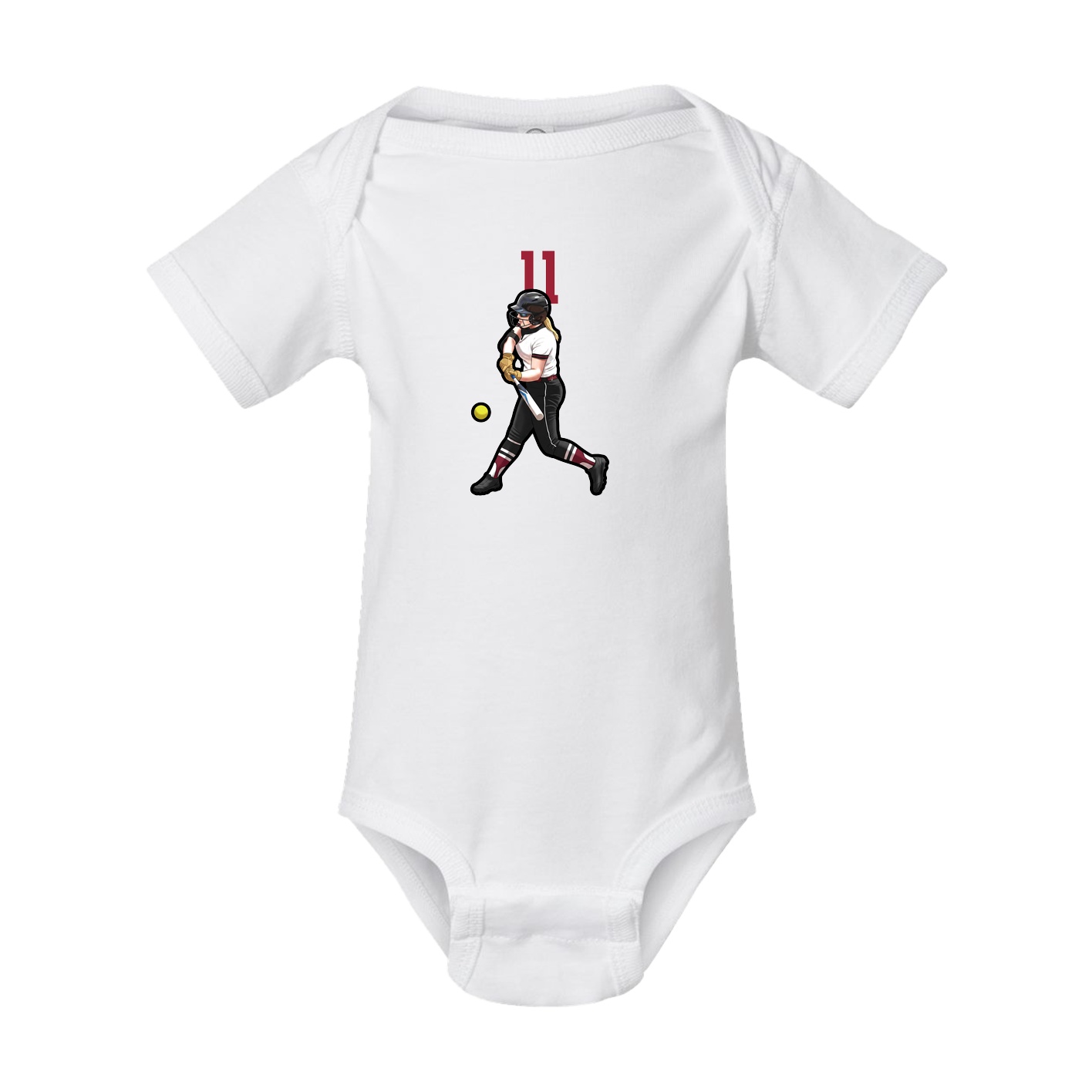 Baby Onesie — Number Top in White