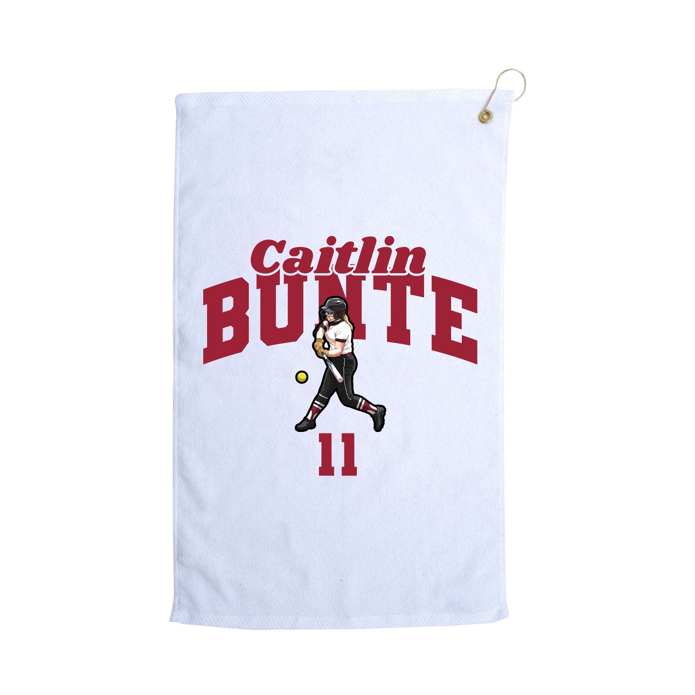 Golf Towel — Signature Arch in White