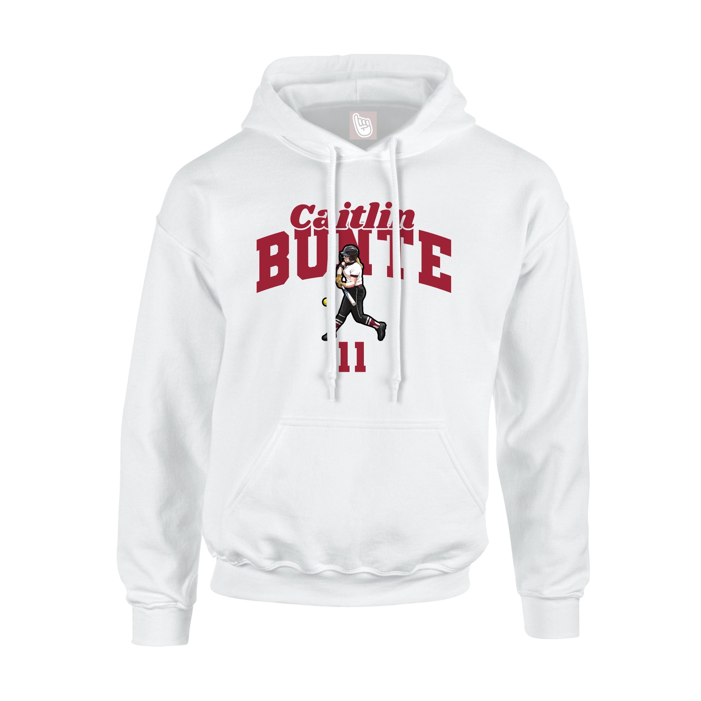 Hoodie — Signature Arch in White