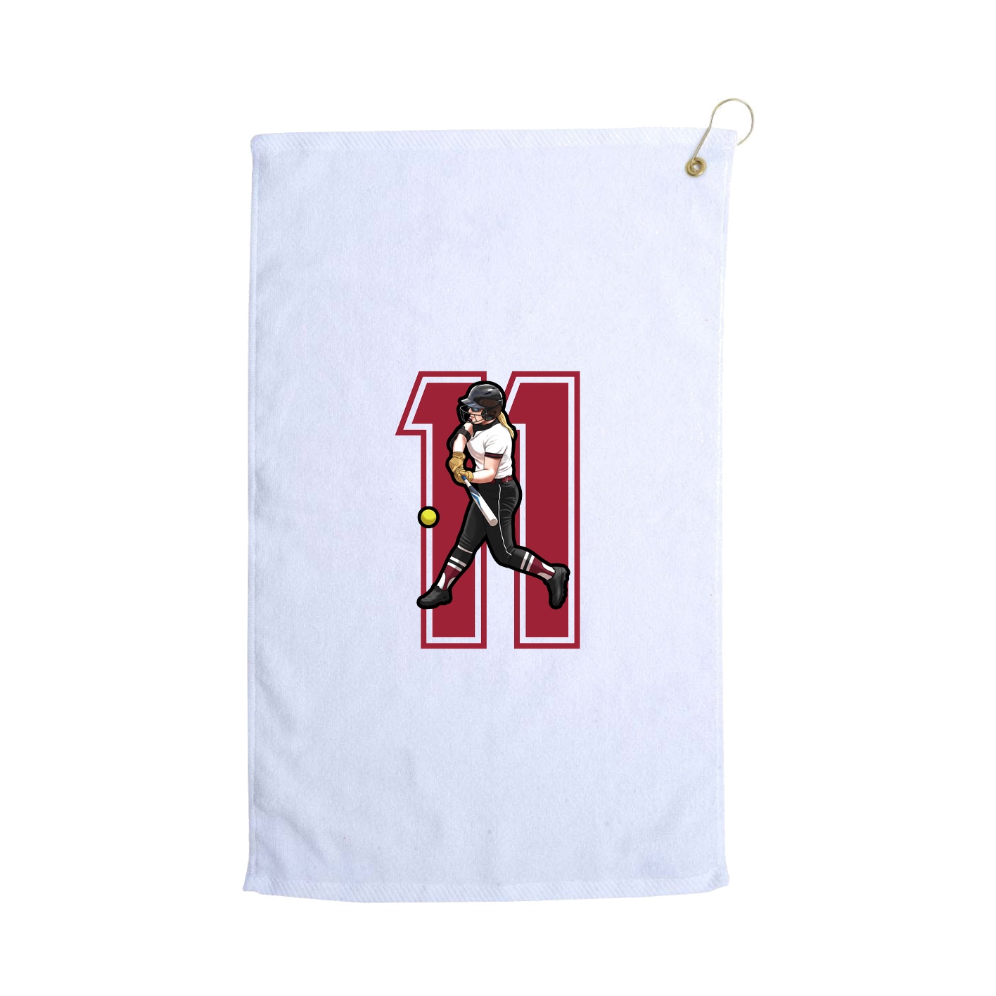 Golf Towel — Number in White
