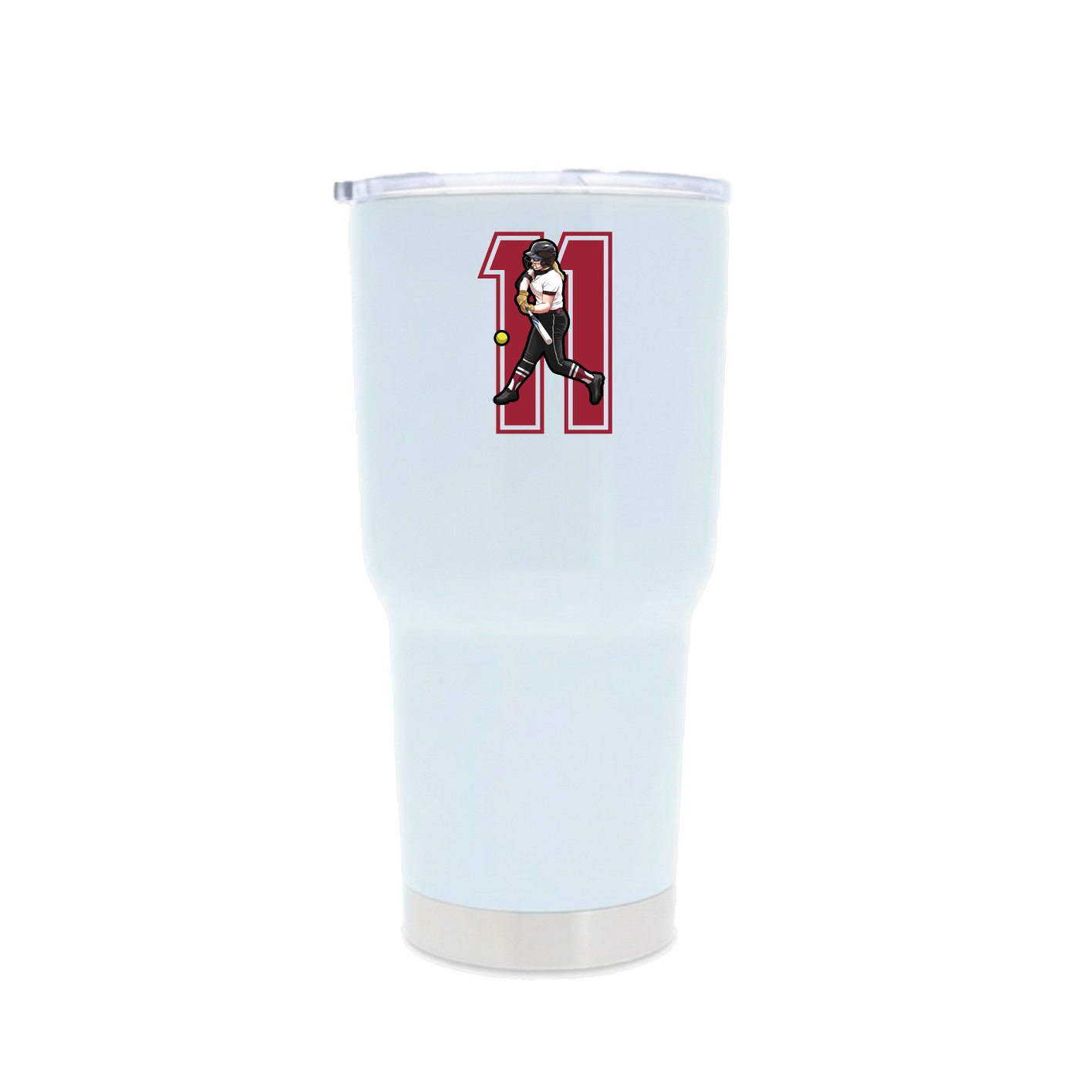 30oz Stainless Steel Tumbler — Number in White