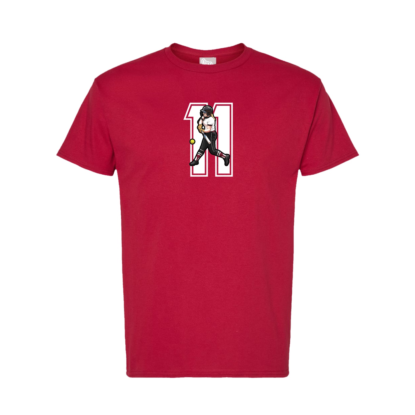 Tee — Number in Crimson