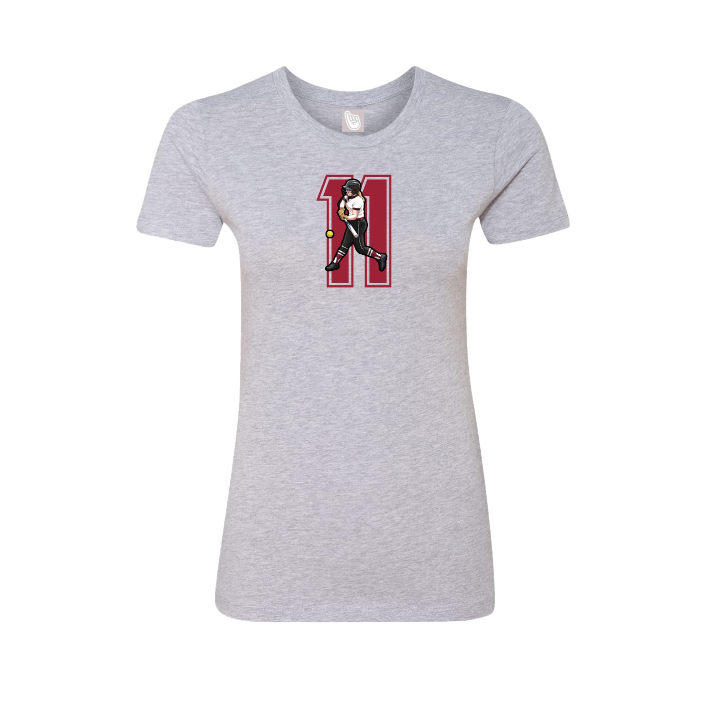 Womens Tee — Number in Grey