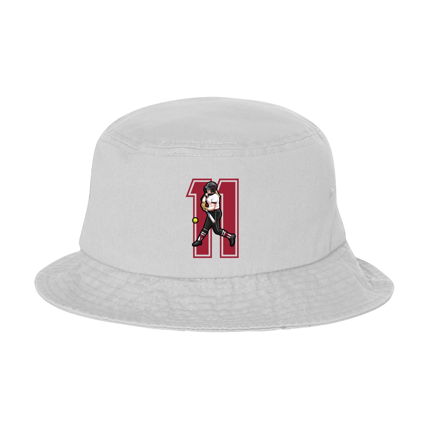 Bucket Cap — Number in White