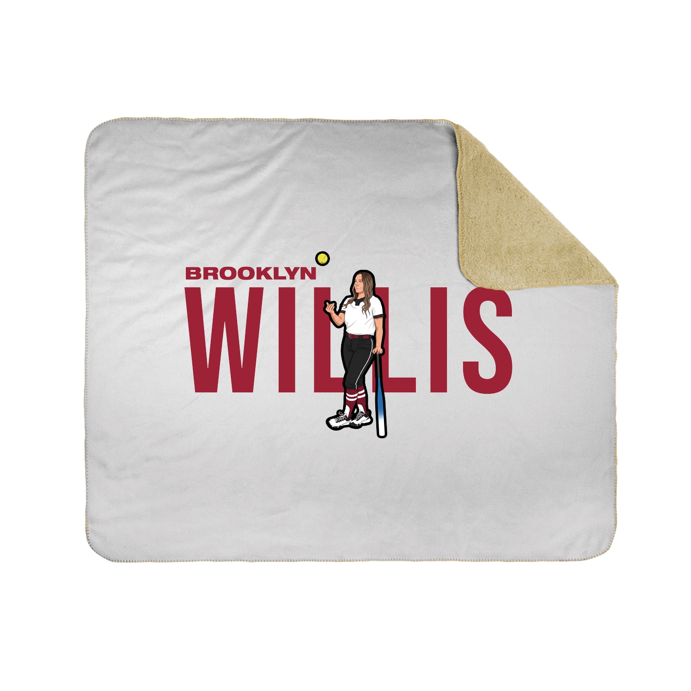 Throw Blanket — Player Name in White