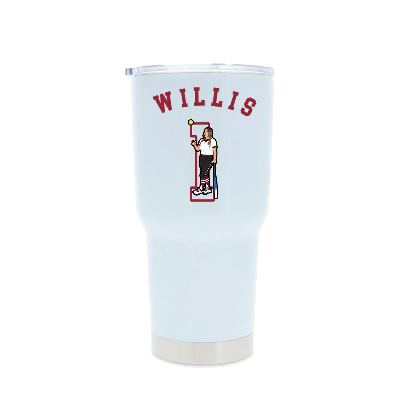 30oz Stainless Steel Tumbler — Shirsey Arch in White