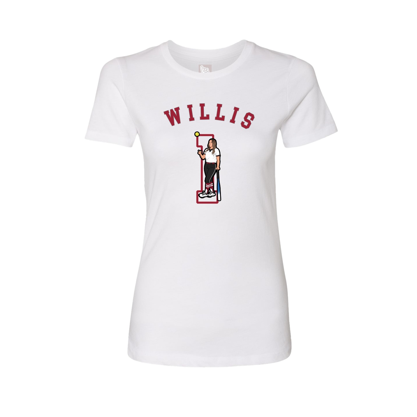 Fitted Women's Tee — Shirsey Arch in White