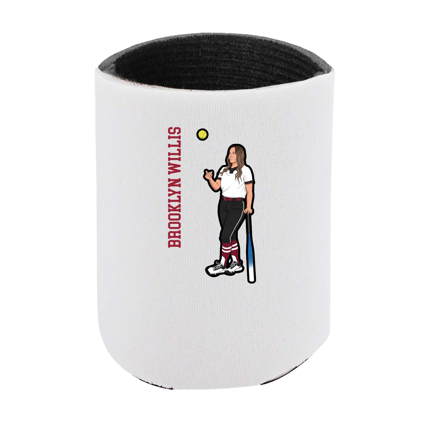 Can Holder — Name Vertical in White