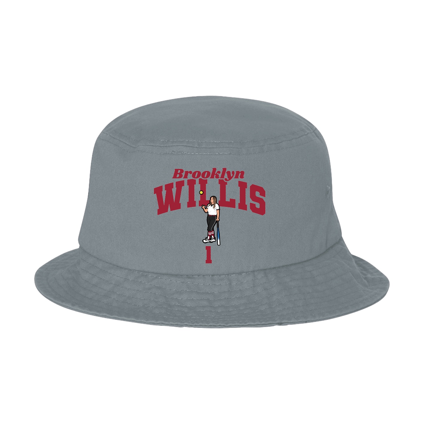 Bucket Cap — Signature Arch in Grey