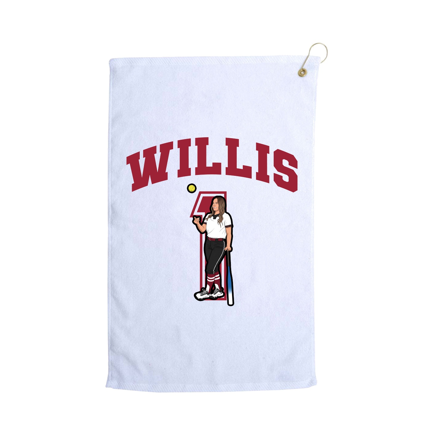 Golf Towel — Number in White