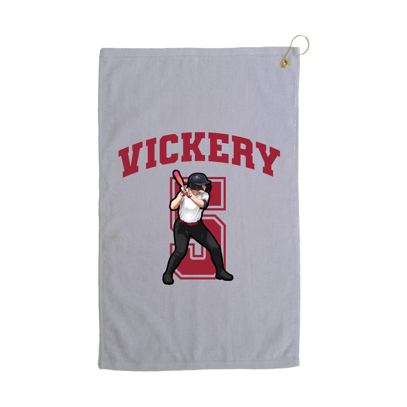 Golf Towel — Number in Grey