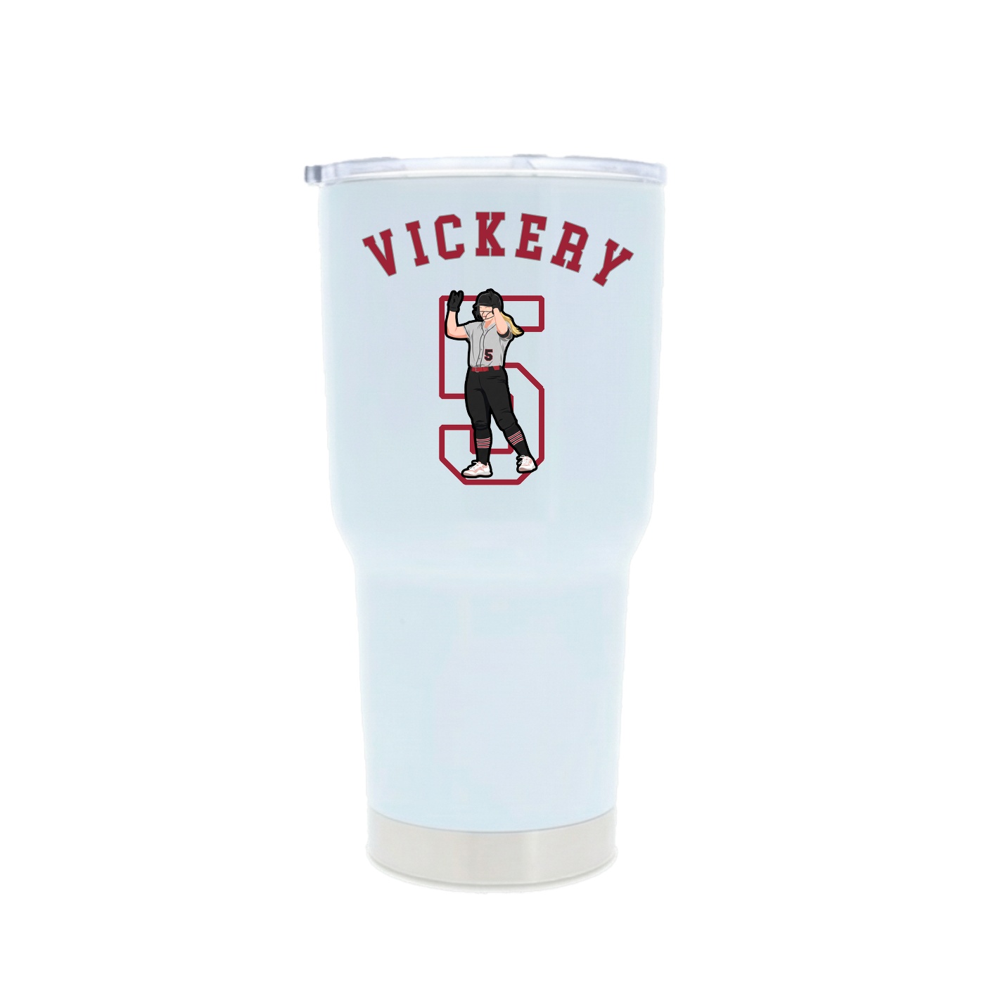 30oz Stainless Steel Tumbler — Shirsey Arch in White