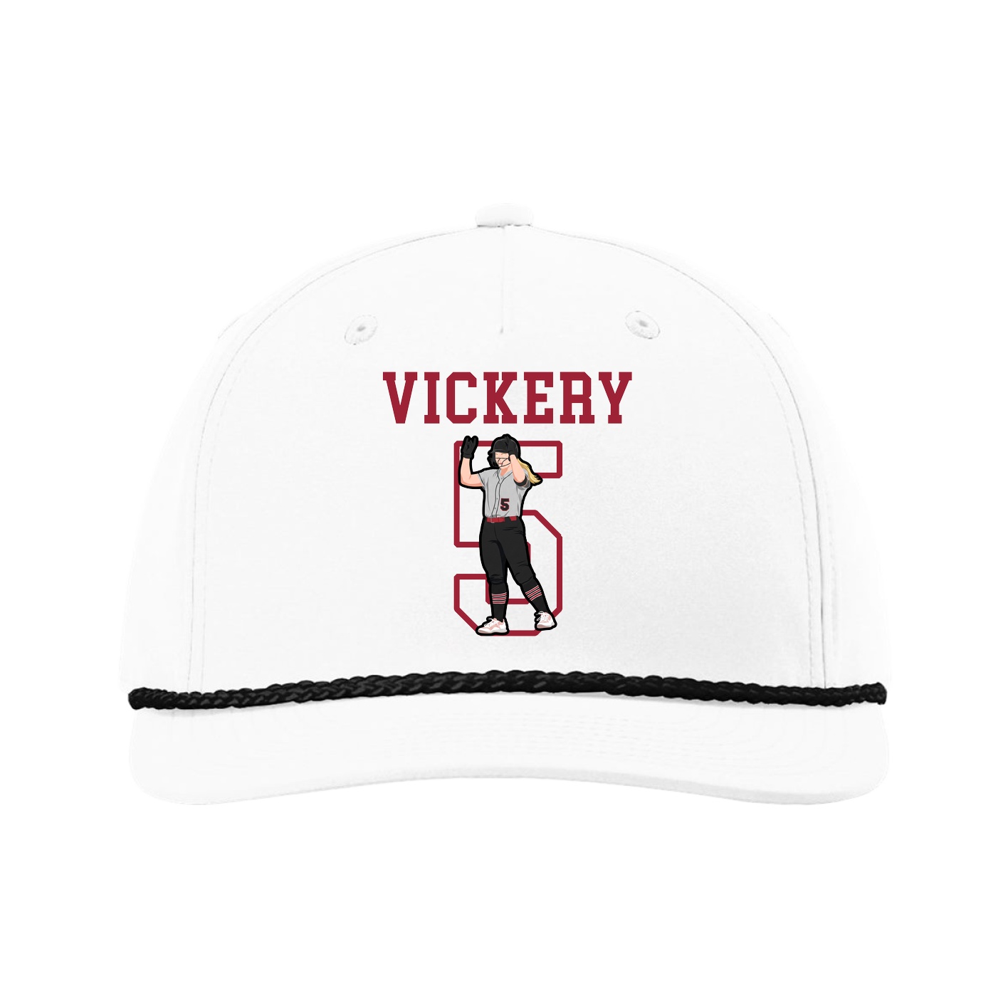 Five-Panel Classic Rope Cap — Shirsey in White