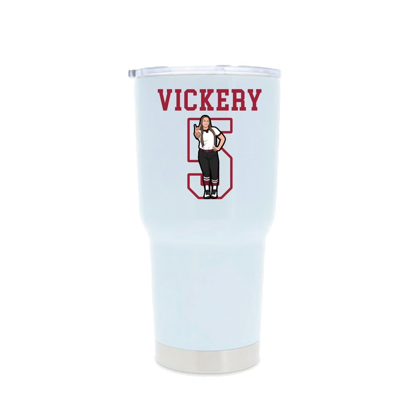 30oz Stainless Steel Tumbler — Shirsey in White