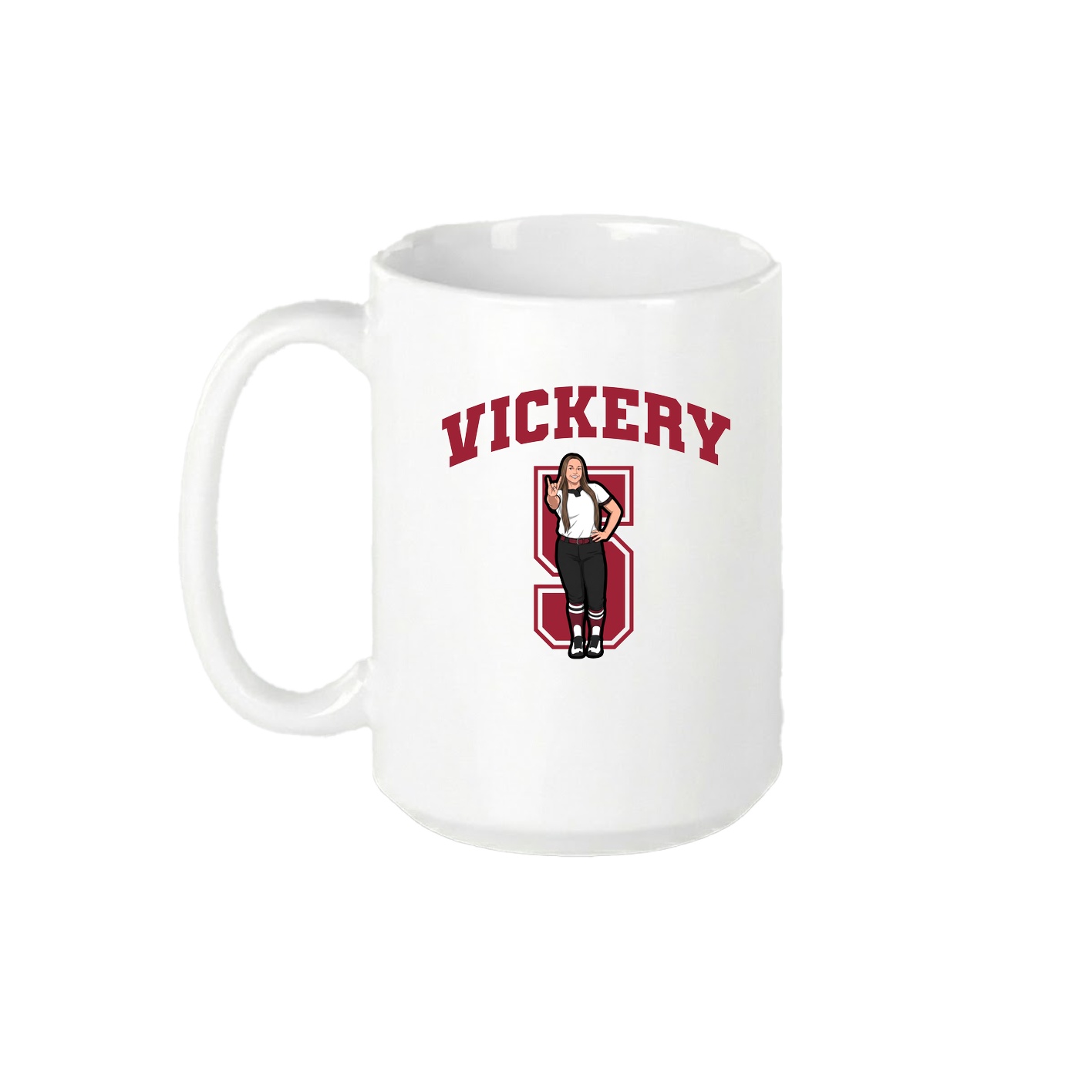 15oz Coffee Mug — Number in White