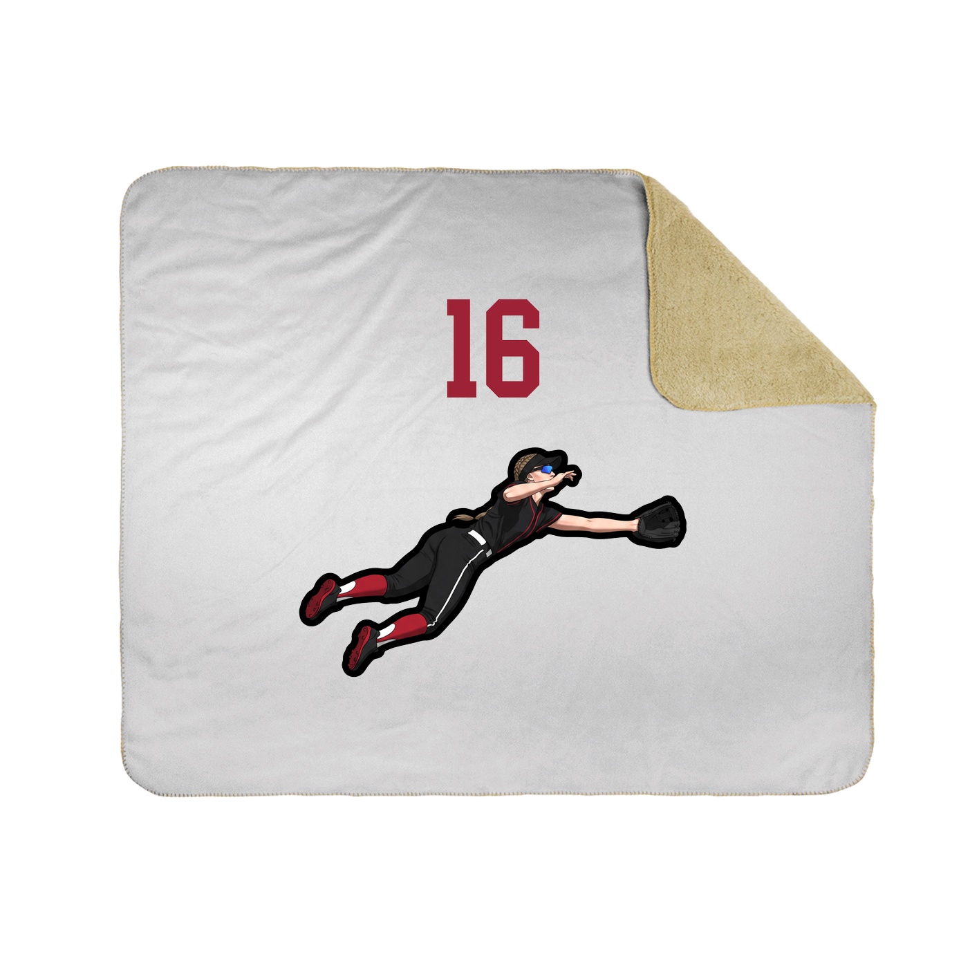 Throw Blanket — Number Top in White