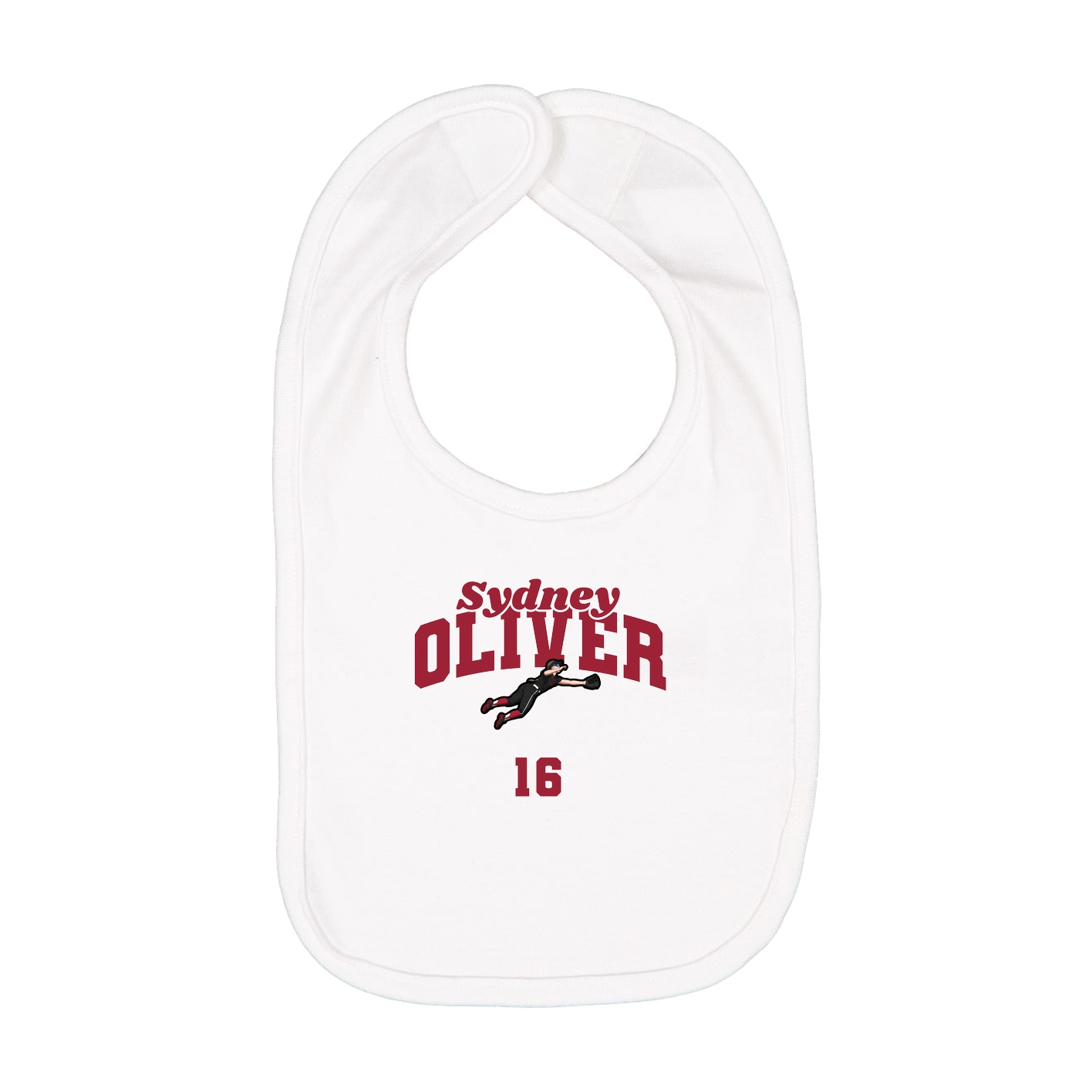Infant Bib — Signature Arch in White