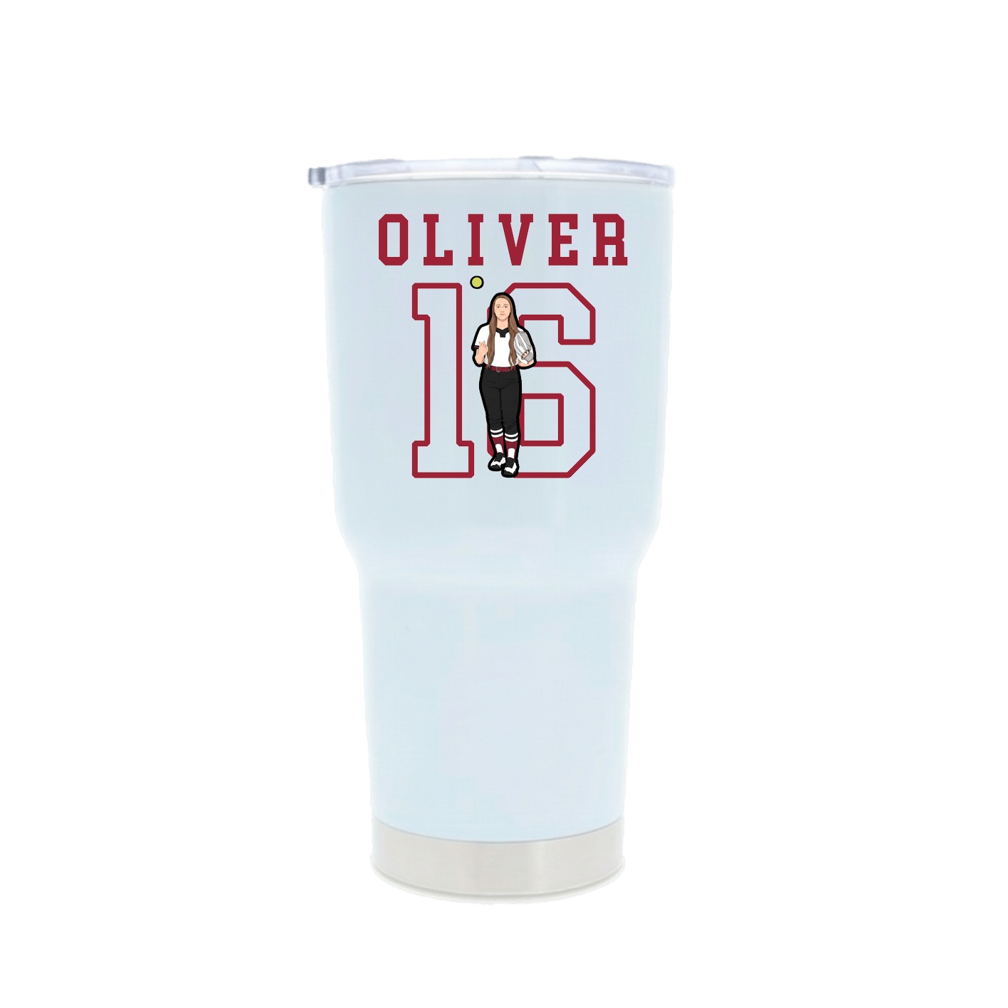 30oz Stainless Steel Tumbler — Shirsey in White