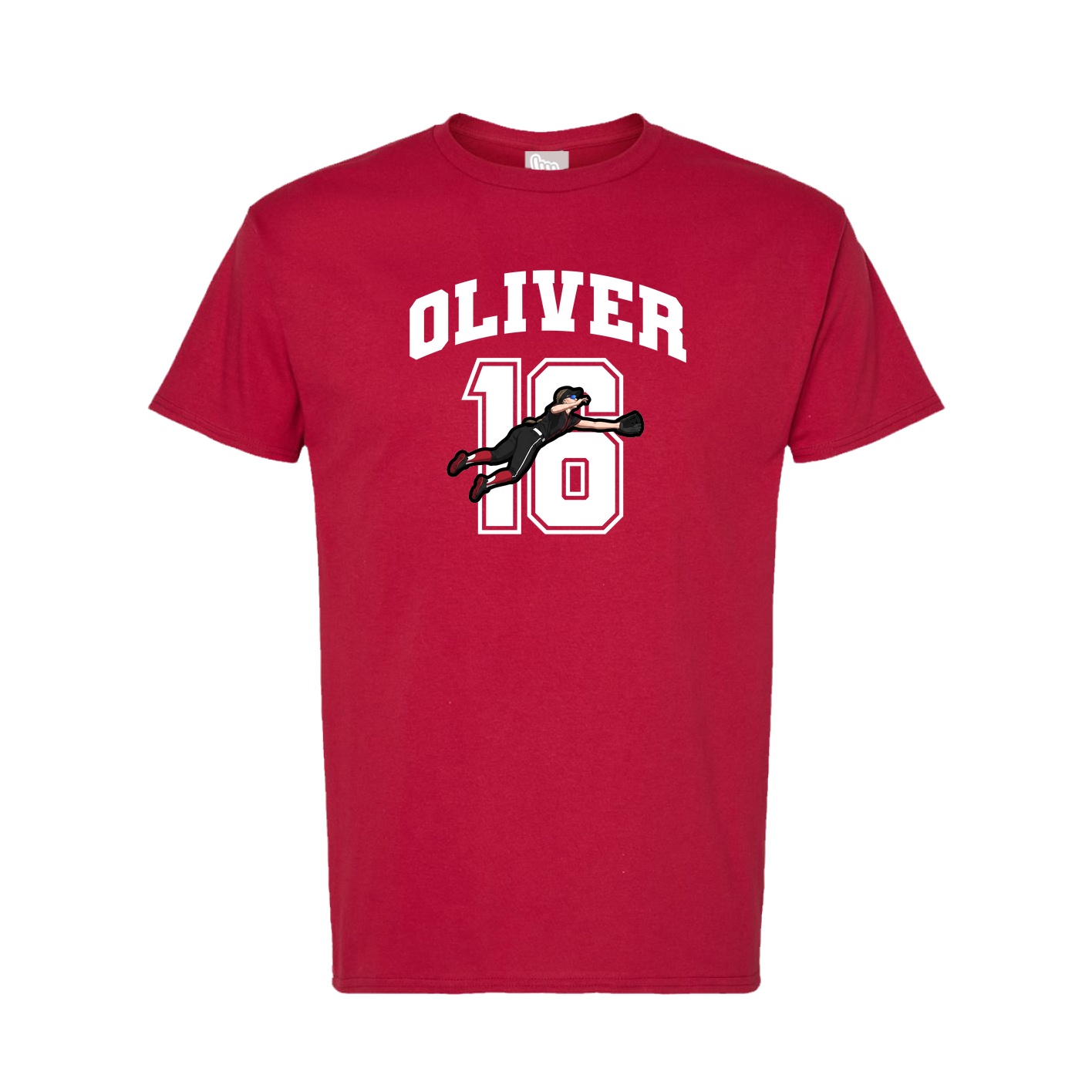 Tee — Number in Crimson