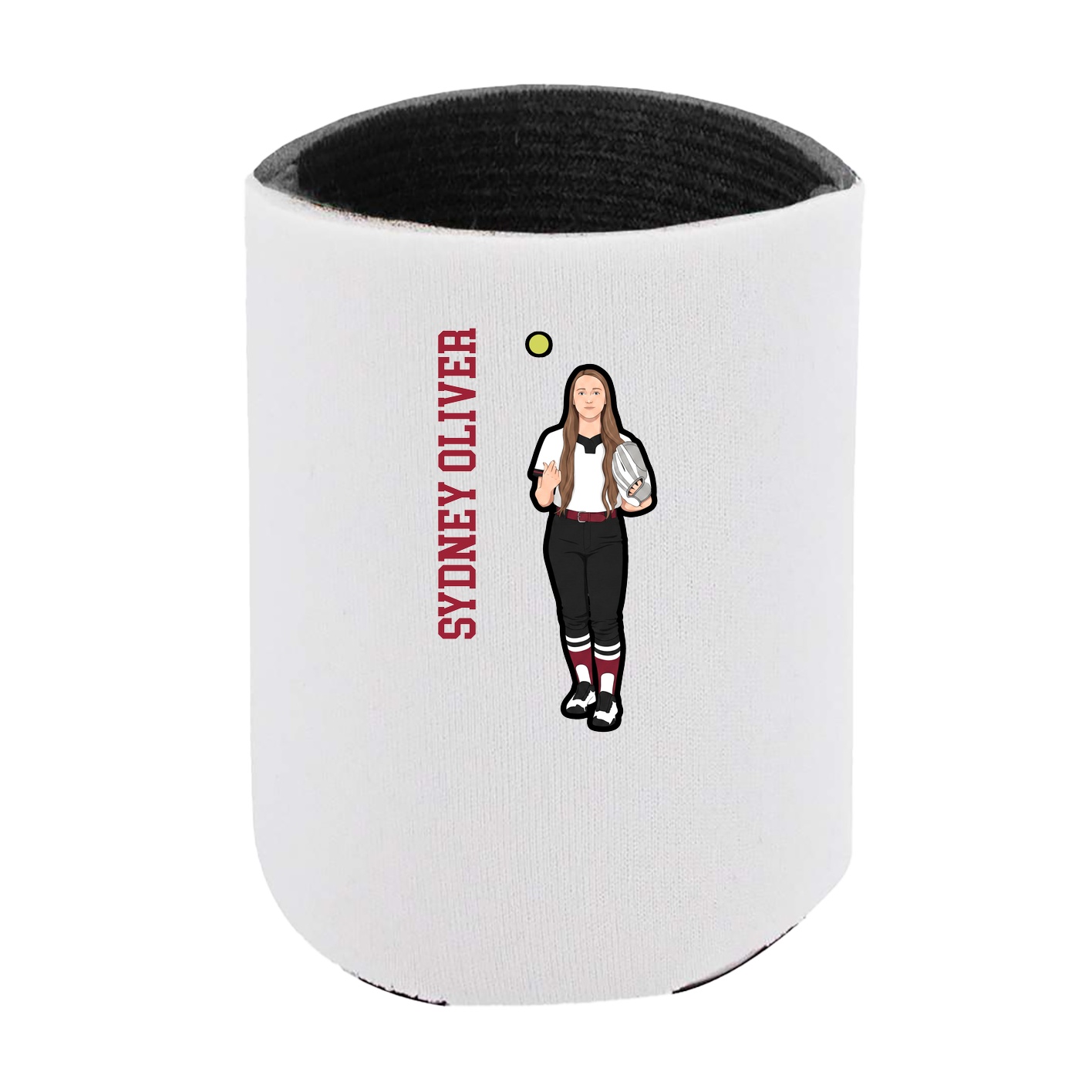 Can Holder — Name Vertical in White