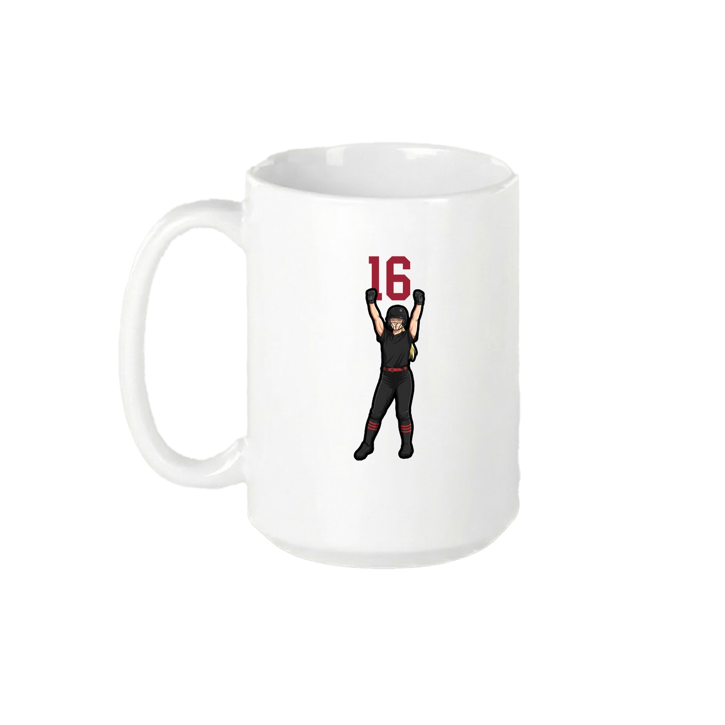 15oz Coffee Mug — Number Top in White