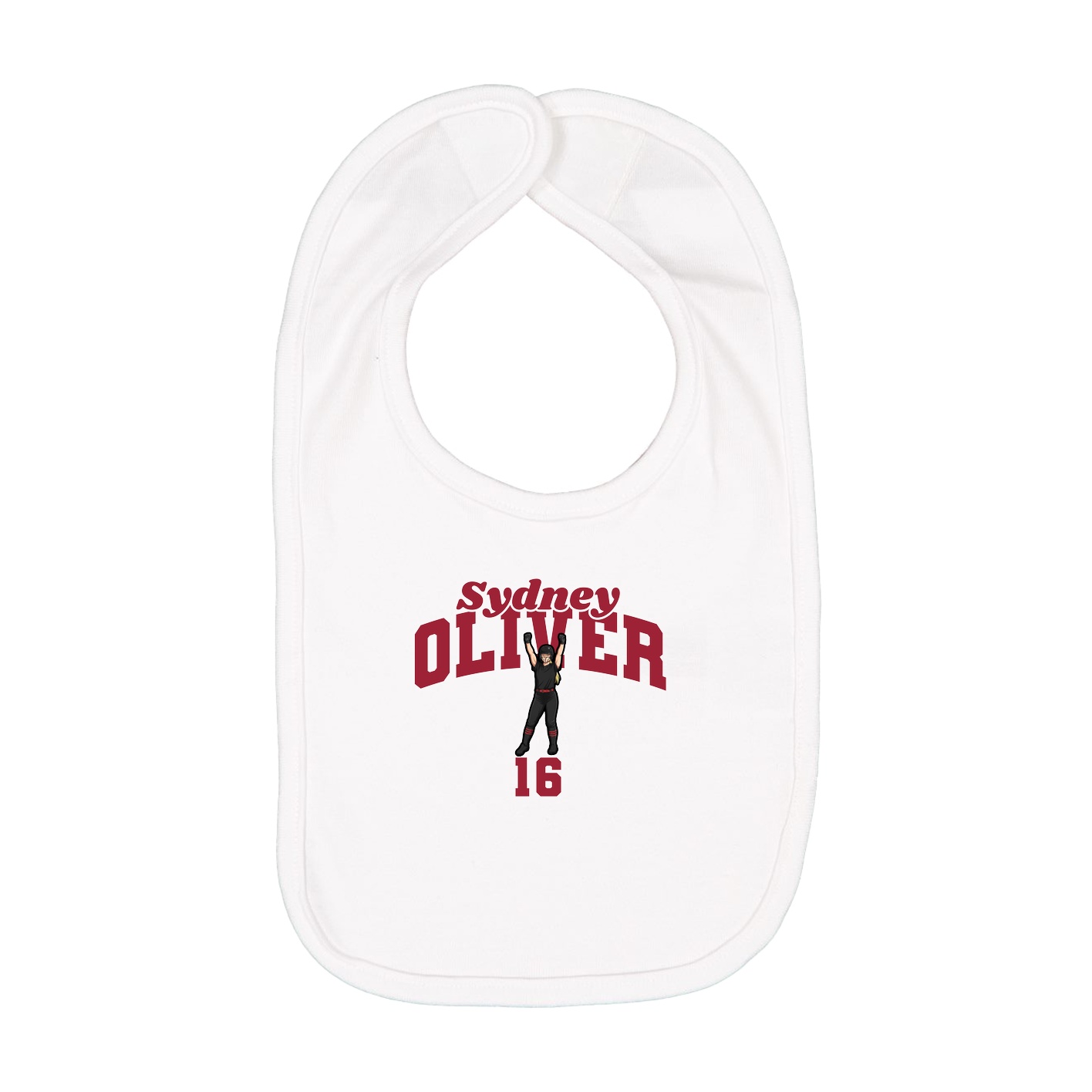 Infant Bib — Signature Arch in White