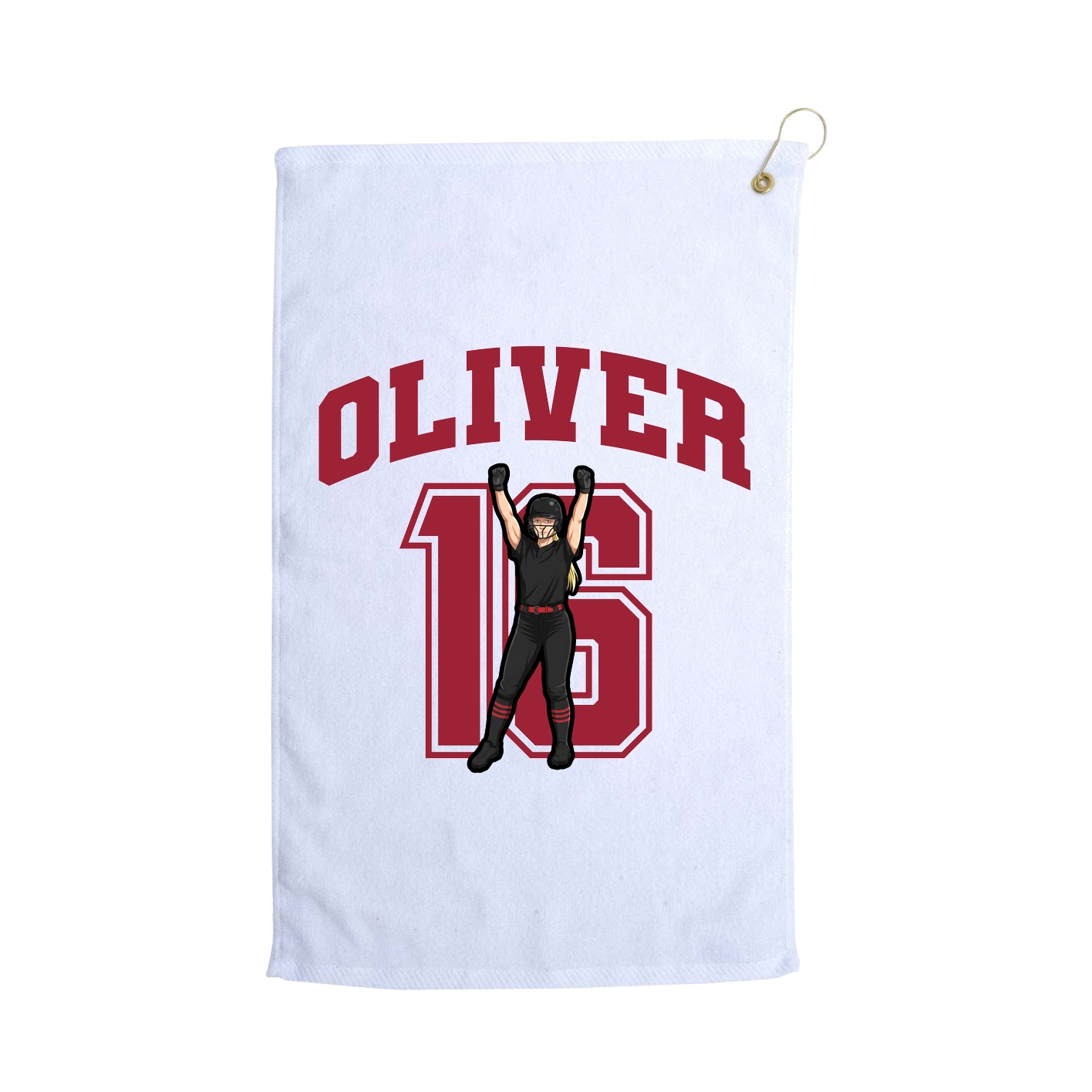 Golf Towel — Number in White