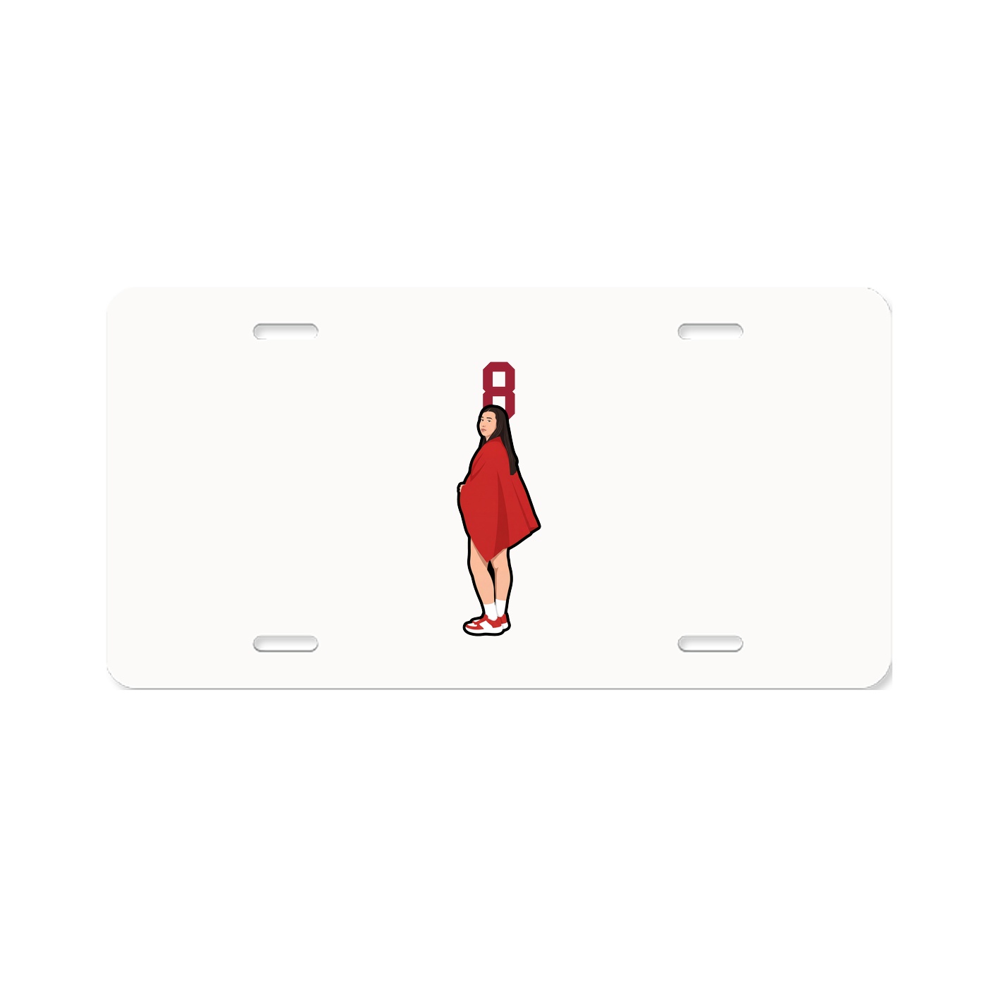License Plate — Number Top in Classic