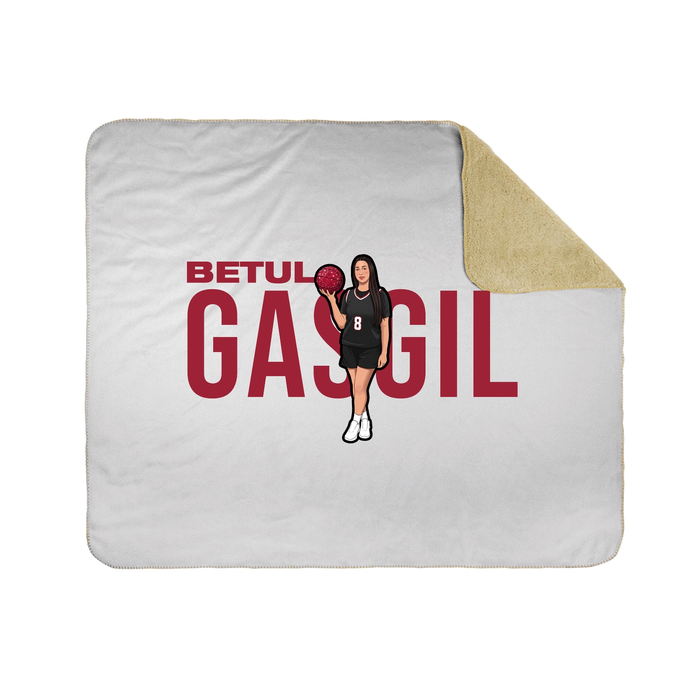 Throw Blanket — Player Name in White
