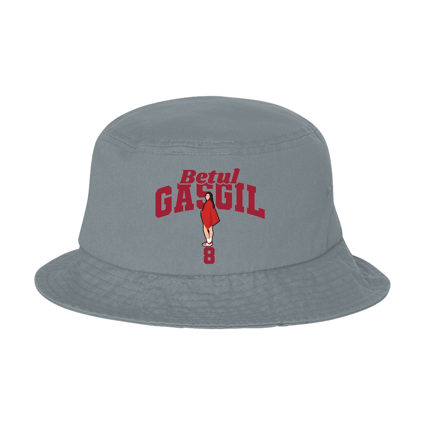 Bucket Cap — Signature Arch in Grey